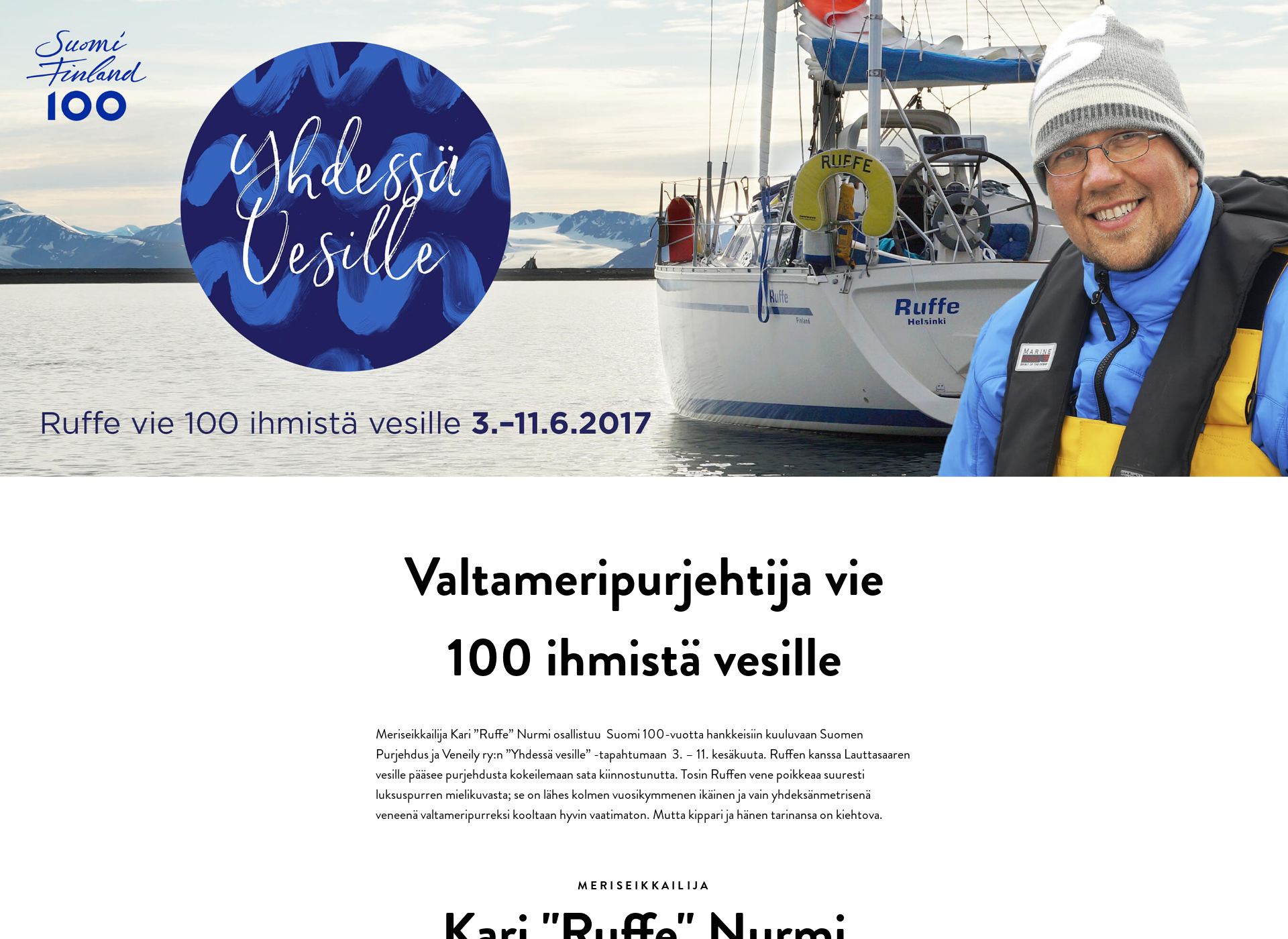 Skärmdump för 100vesille.fi