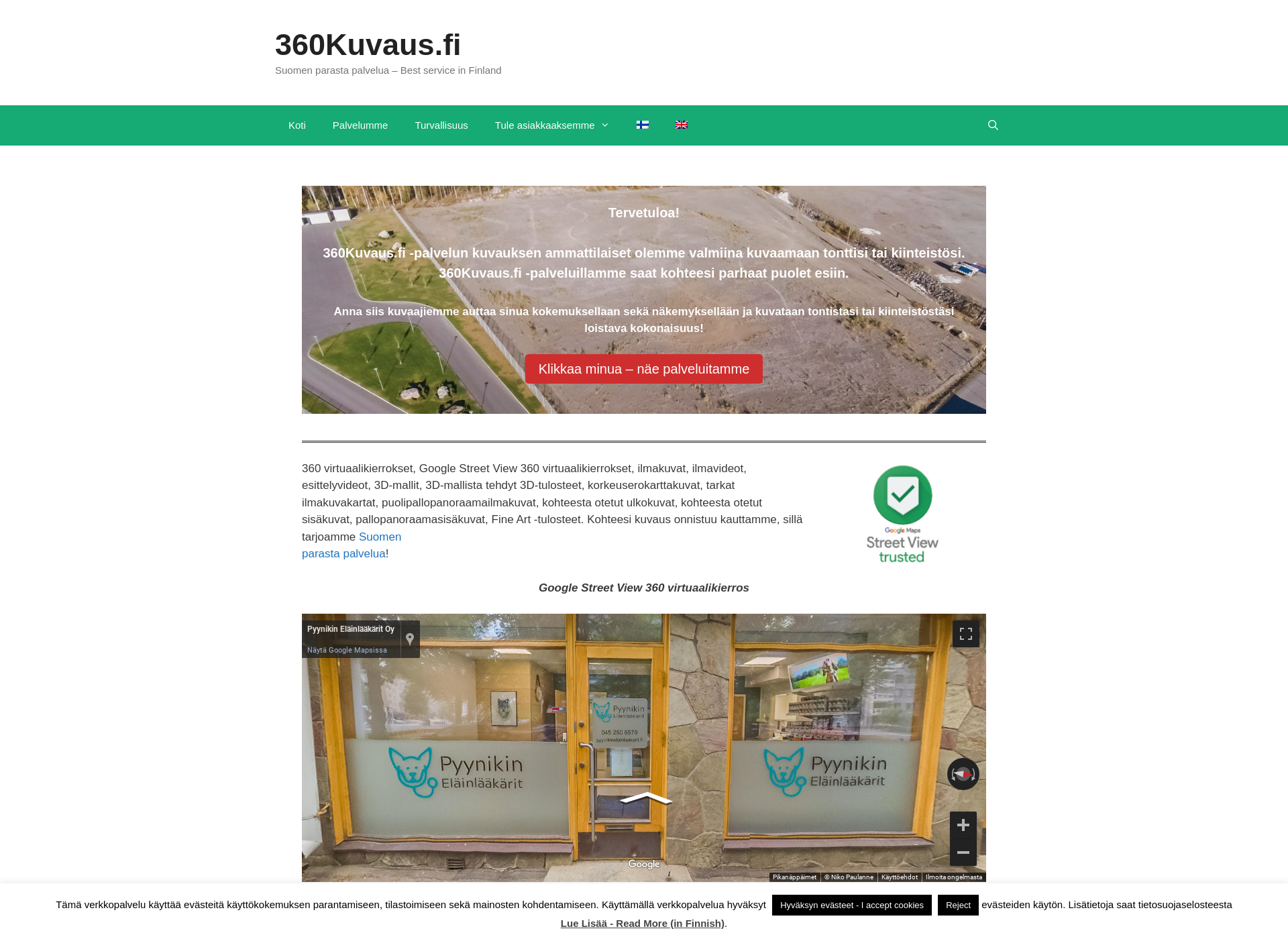 Screenshot for 360kuvaus.fi