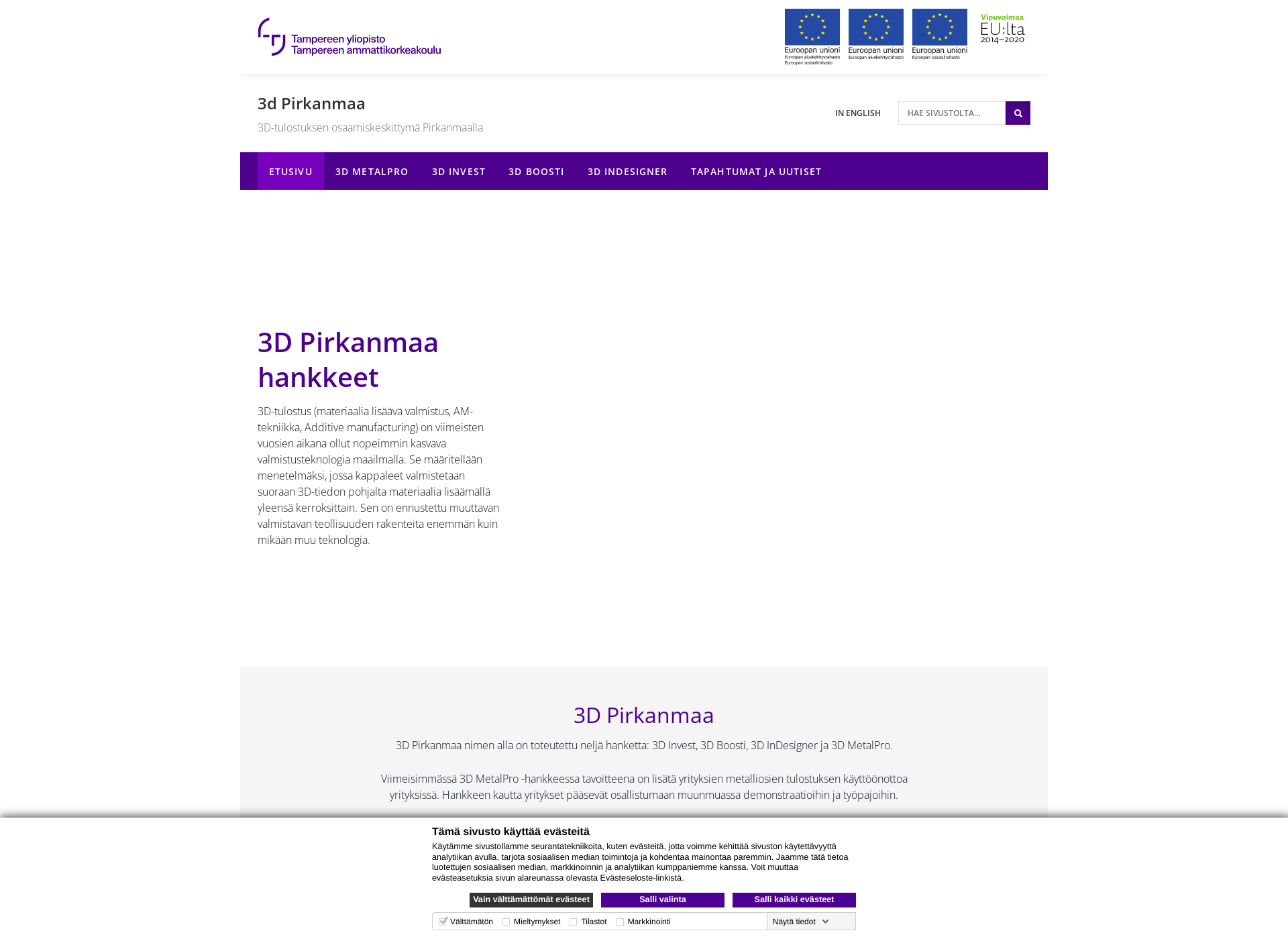 Screenshot for 3dpirkanmaa.fi