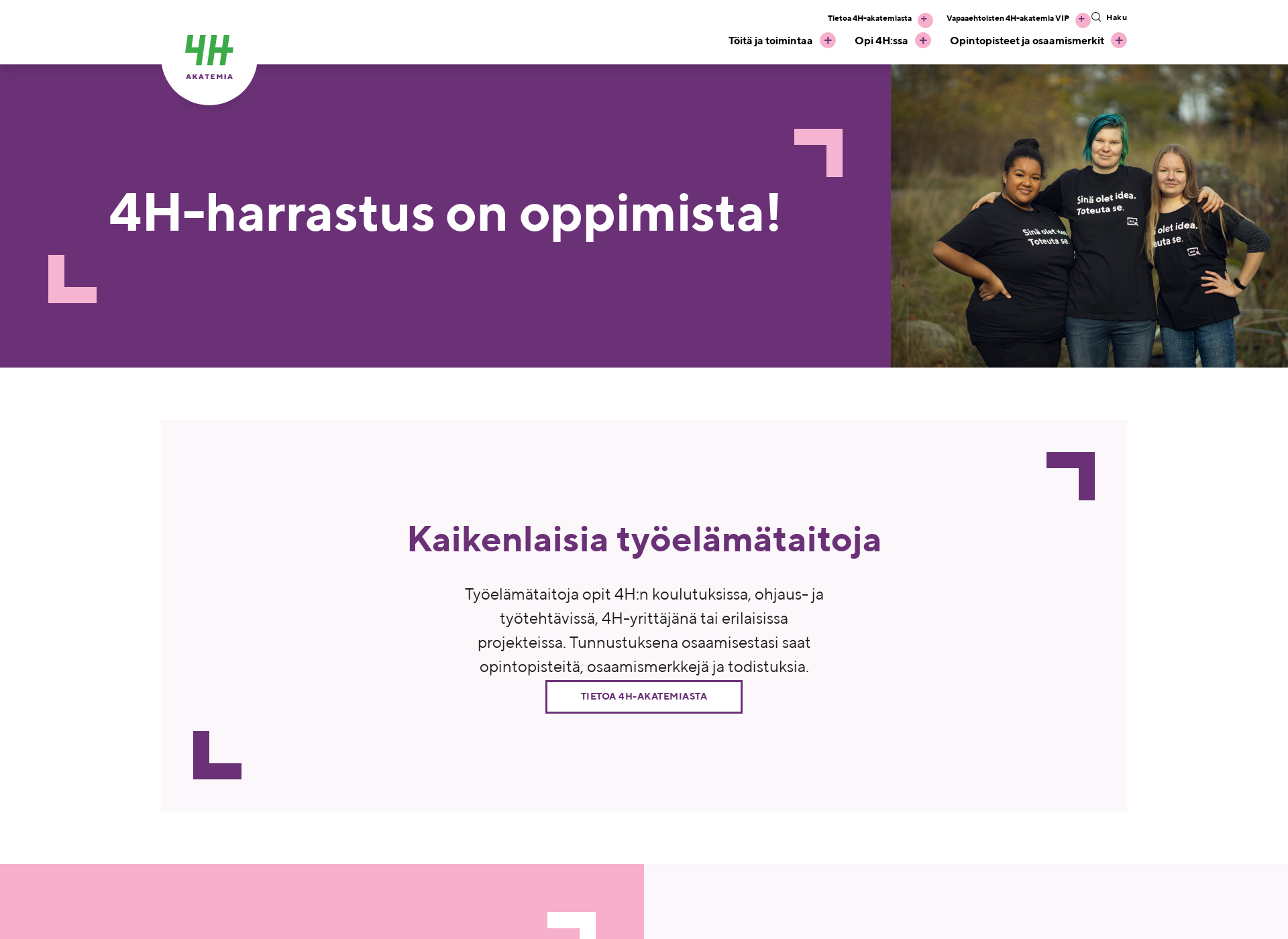 Näyttökuva 4h-akatemia.fi