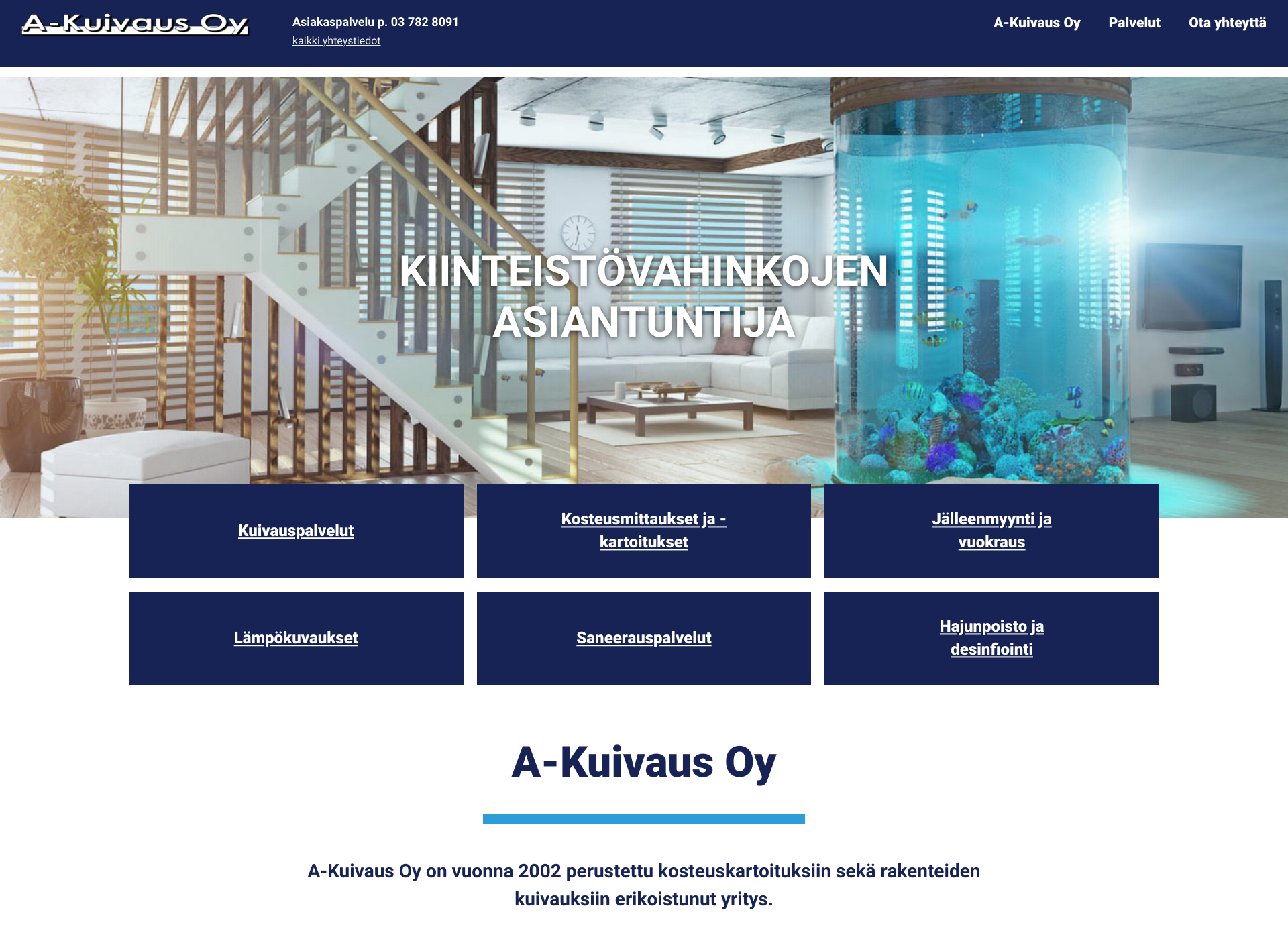 Screenshot for a-kuivaus.fi