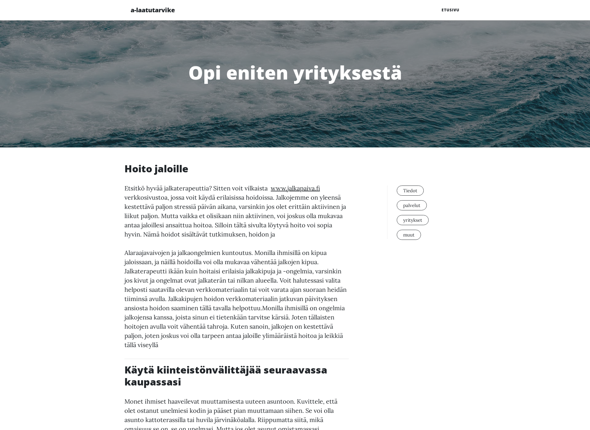 Screenshot for a-laatutarvike.fi