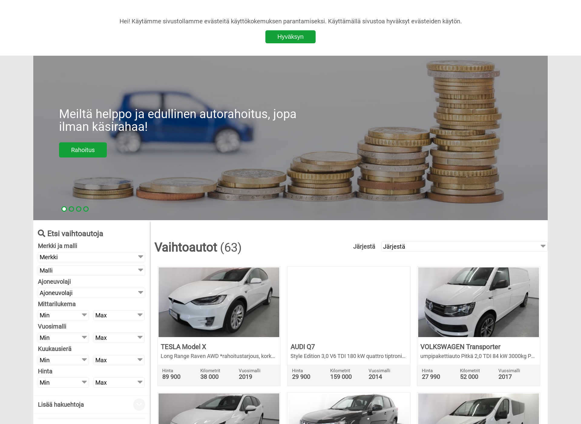 Screenshot for a1-autot.fi