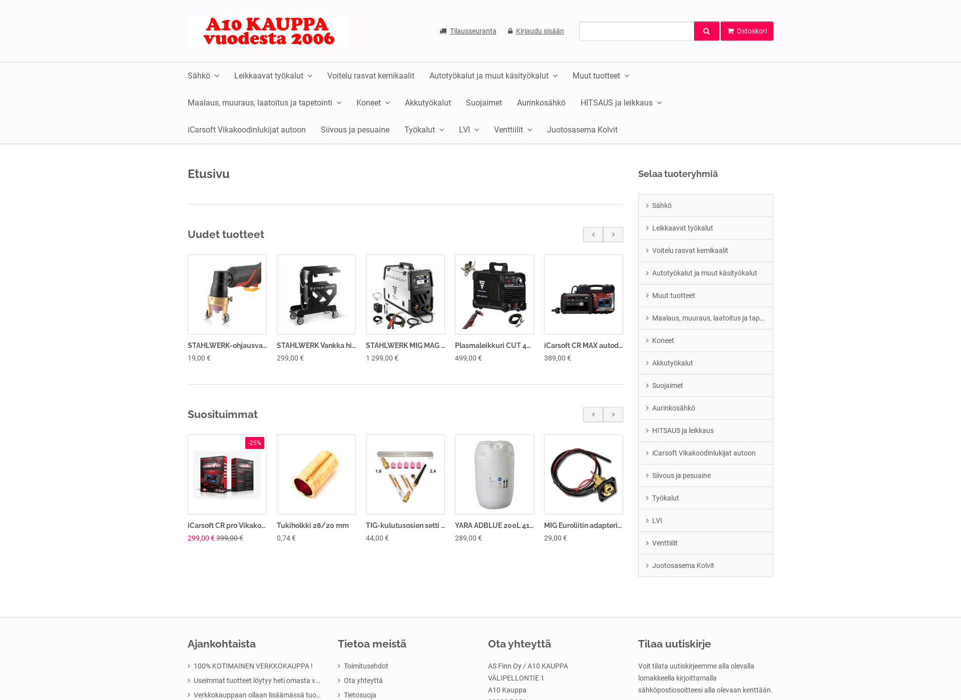 Screenshot for a10kauppa.fi