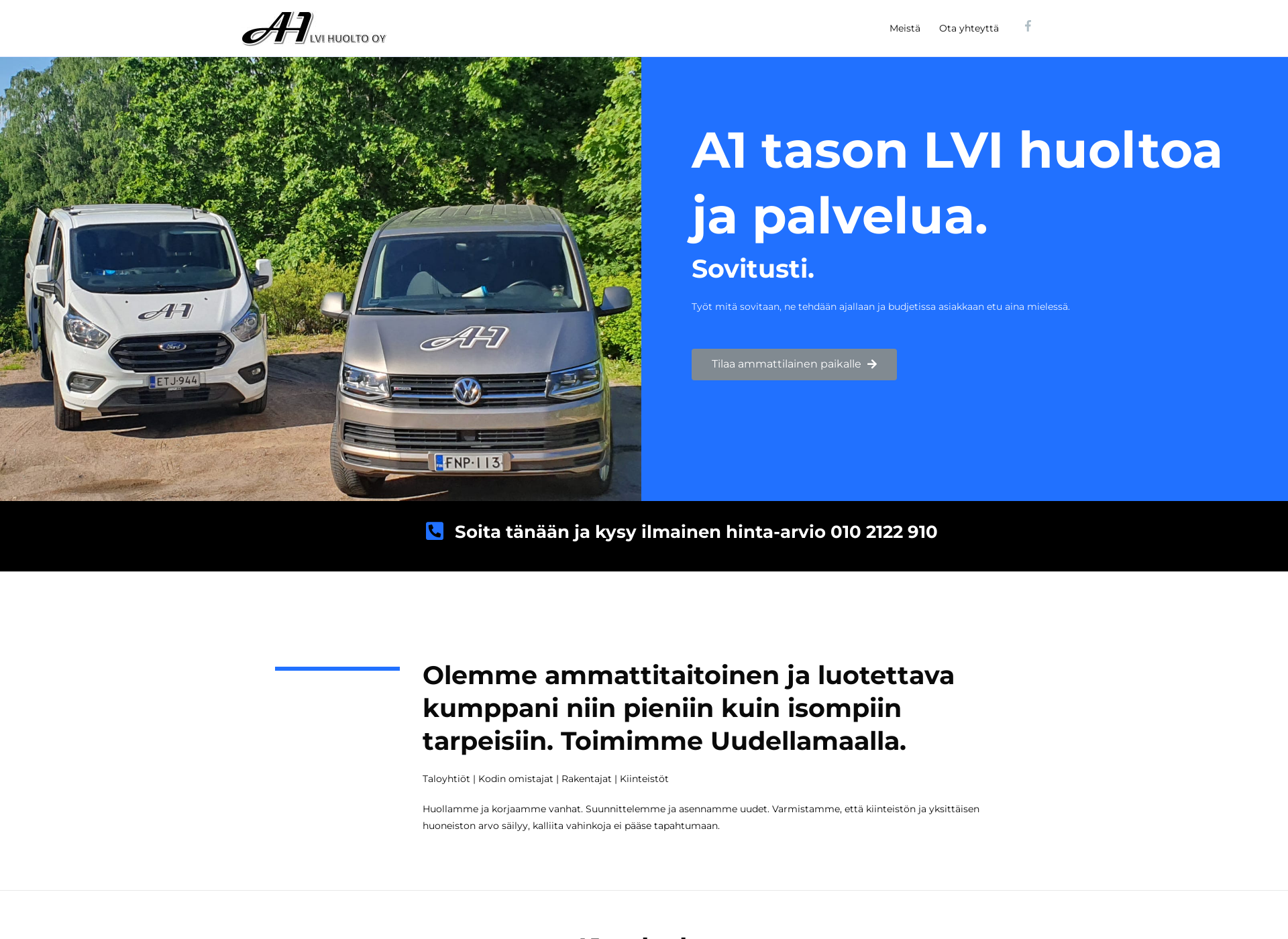 Screenshot for a1lvihuolto.fi