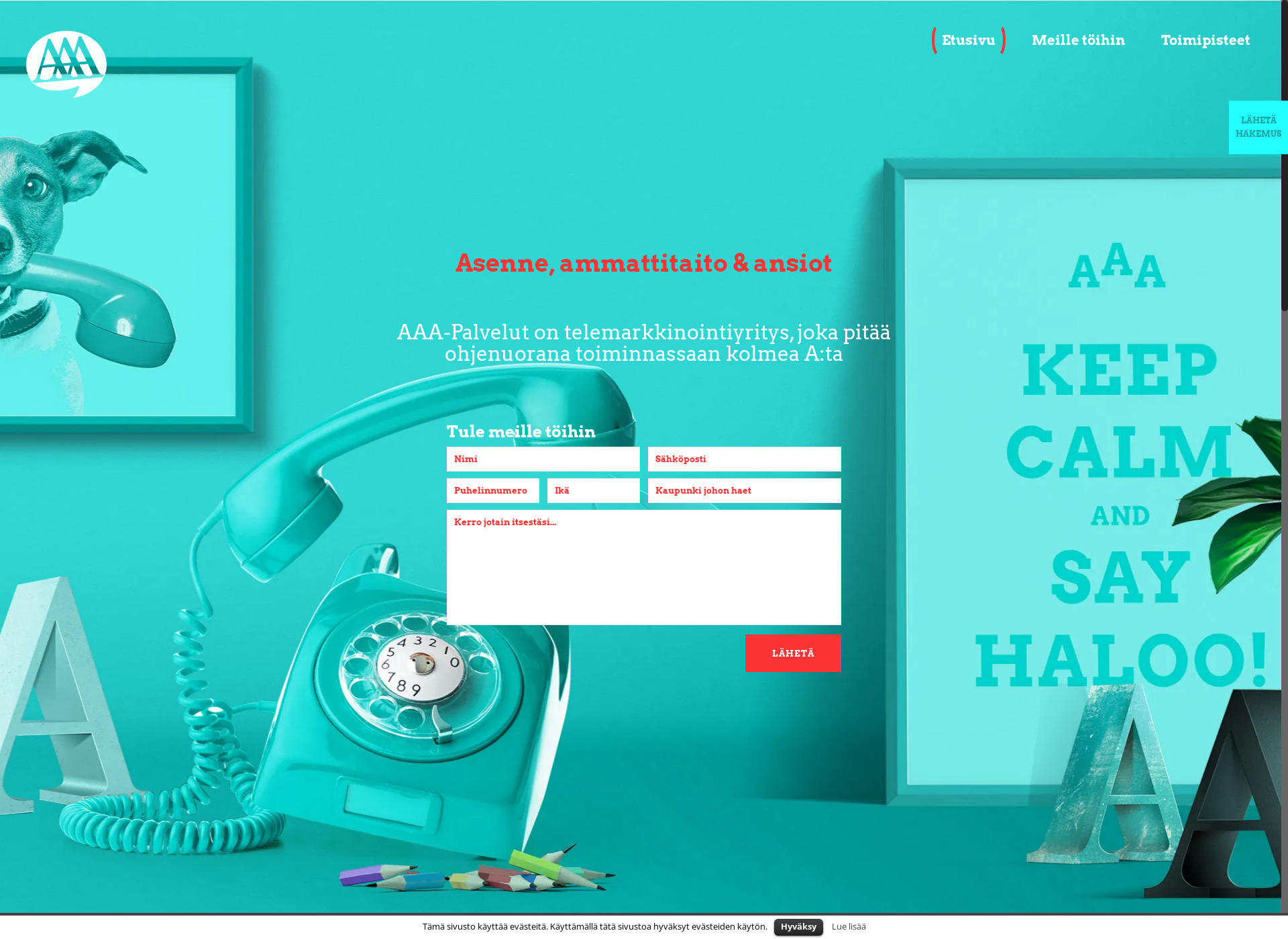 Screenshot for aaa-palvelut.fi