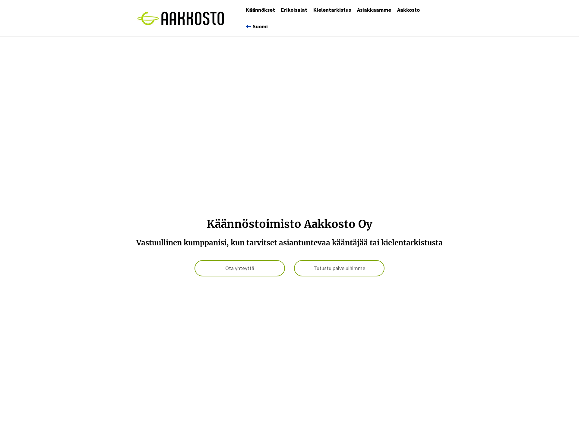 Skärmdump för aakkosto.fi