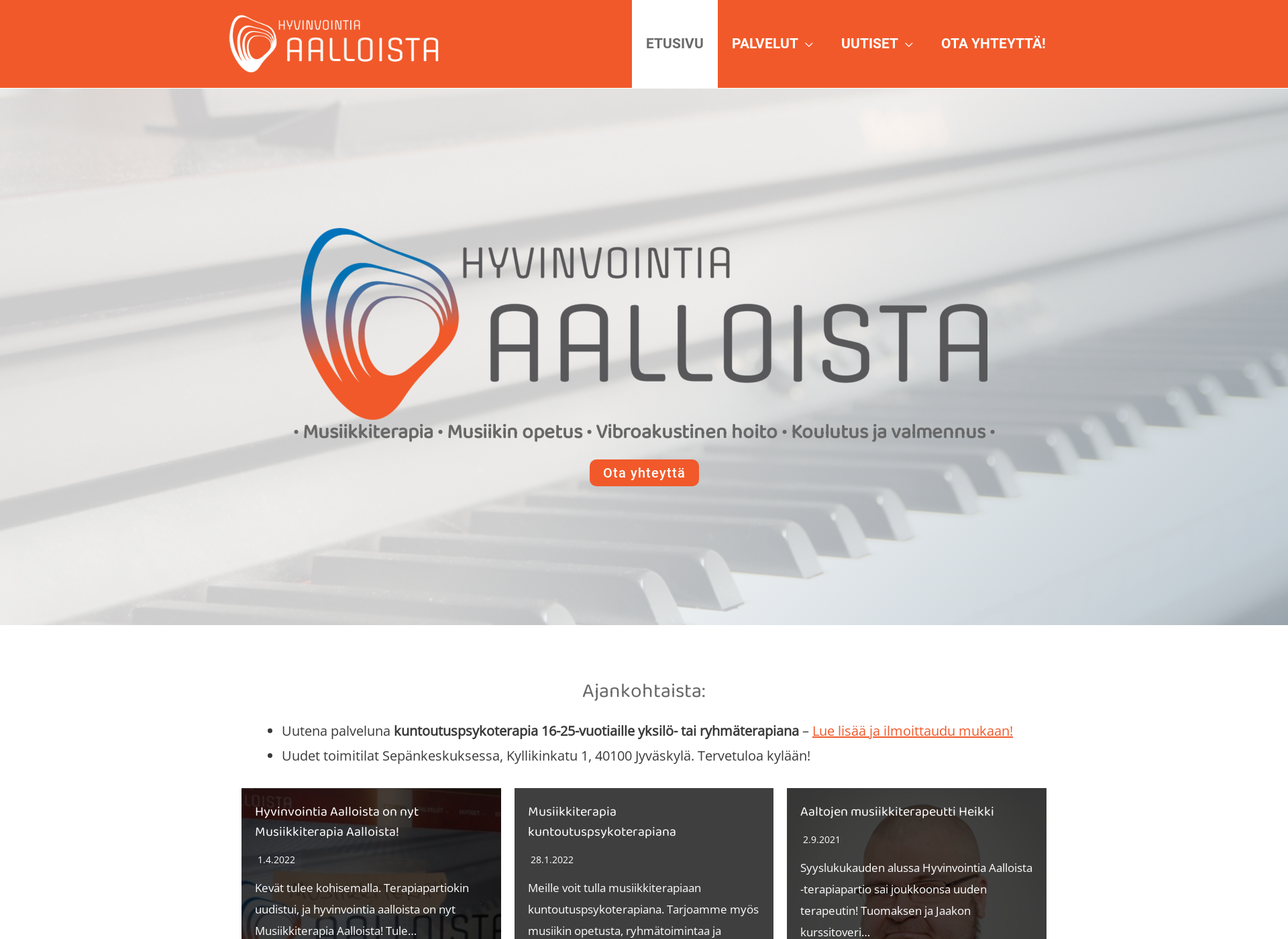 Screenshot for aalloista.fi