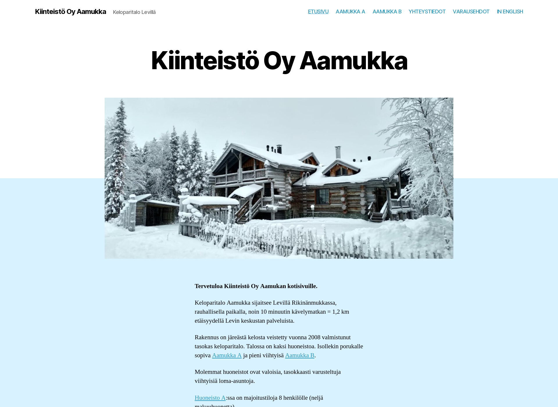 Skärmdump för aamukka.fi