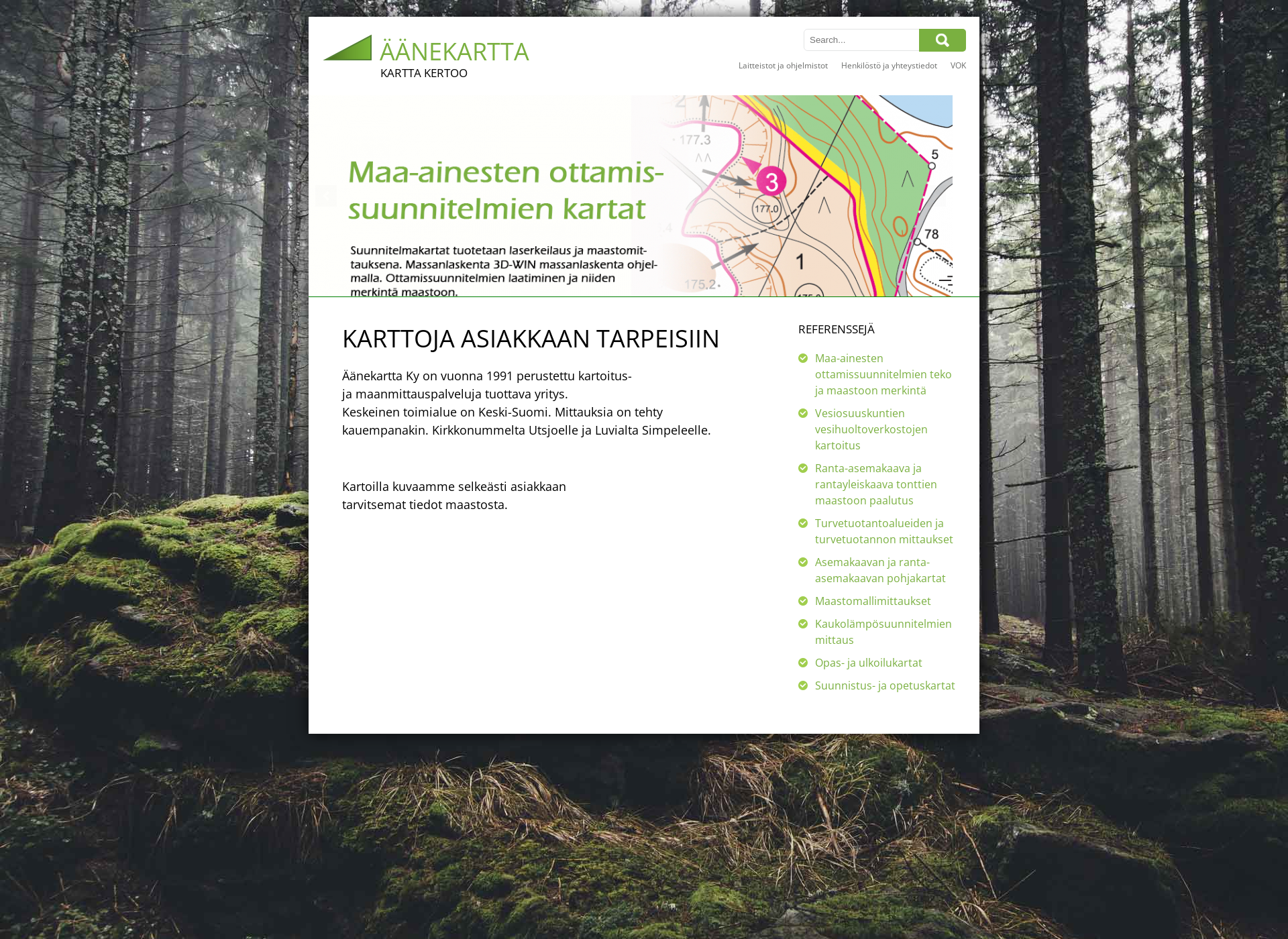 Screenshot for aanekartta.fi