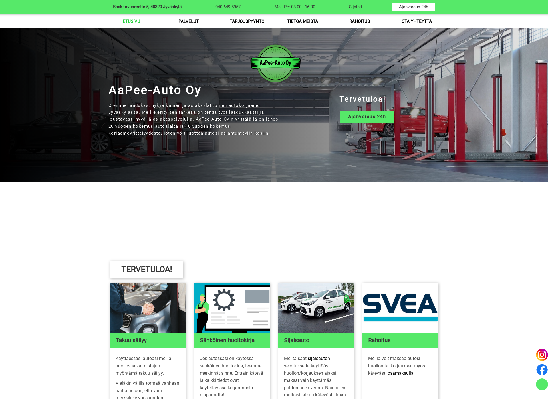 Screenshot for aapee-auto.fi