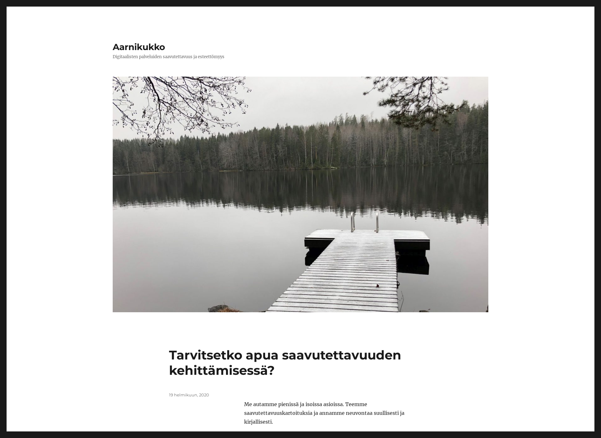 Skärmdump för aarnikukko.fi