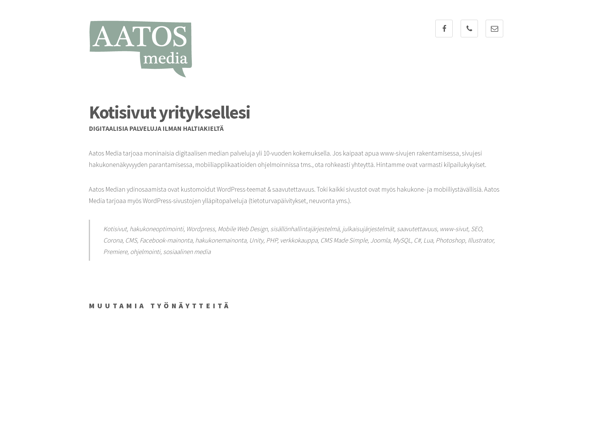 Screenshot for aatosmedia.fi