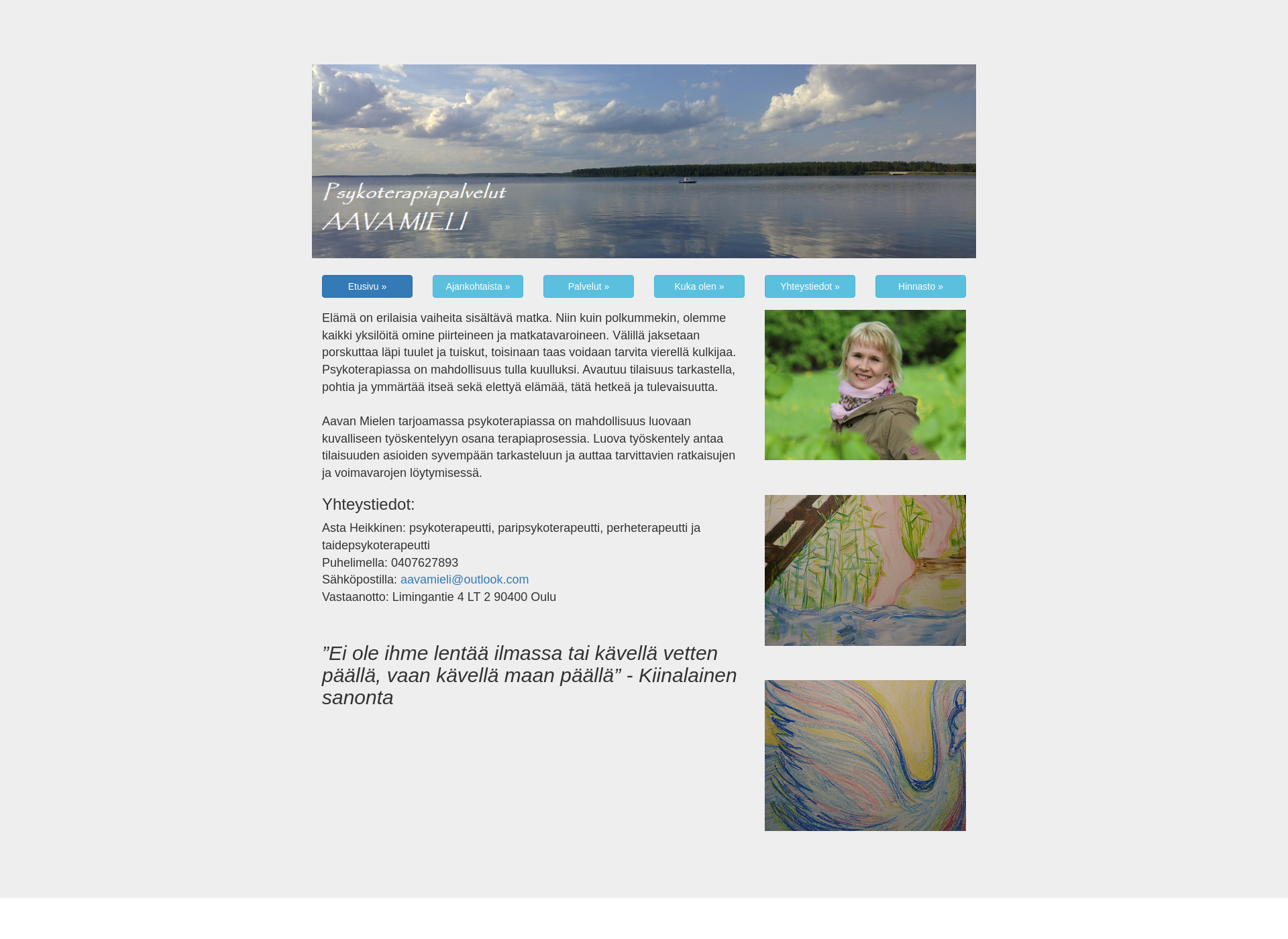 Skärmdump för aavamieli.fi