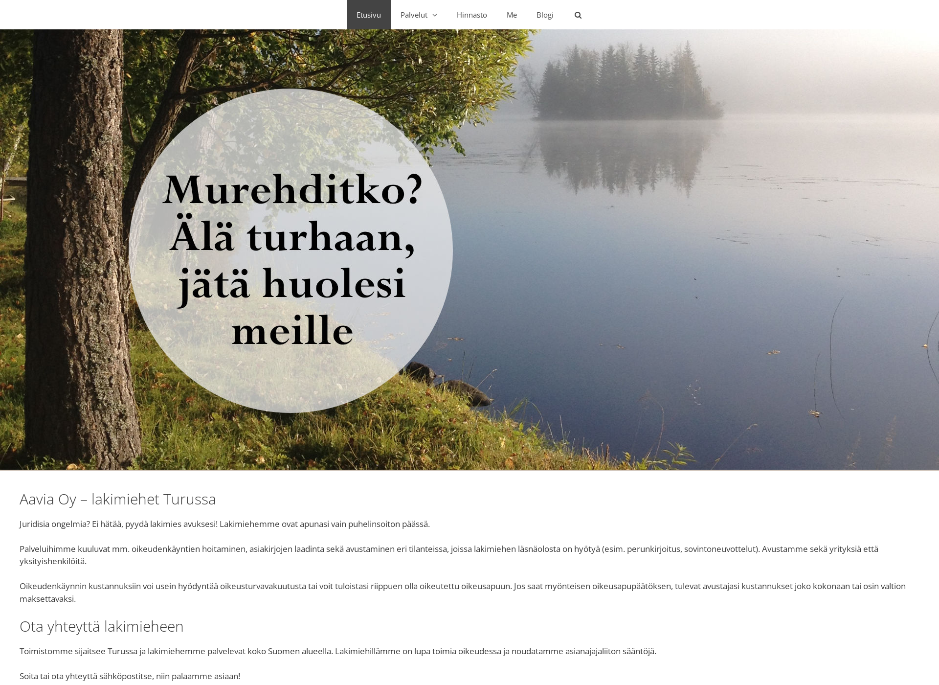 Screenshot for aavia.fi