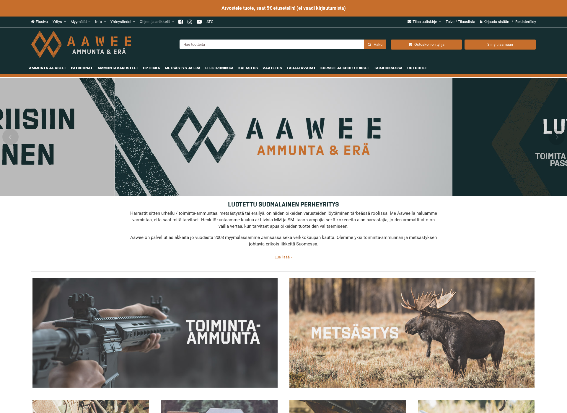 Screenshot for aawee.fi