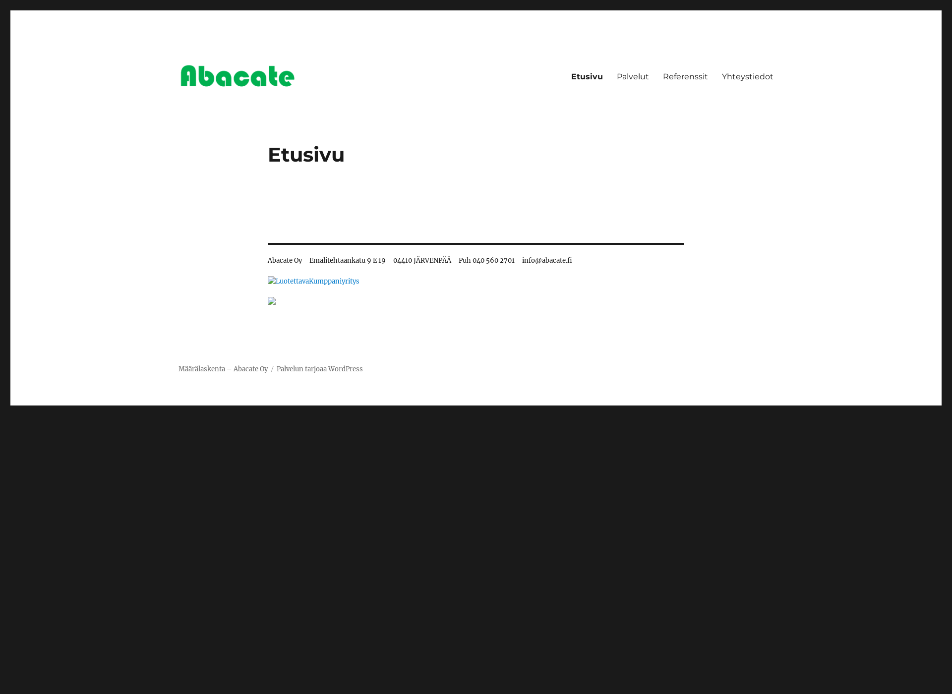 Screenshot for abacate.fi