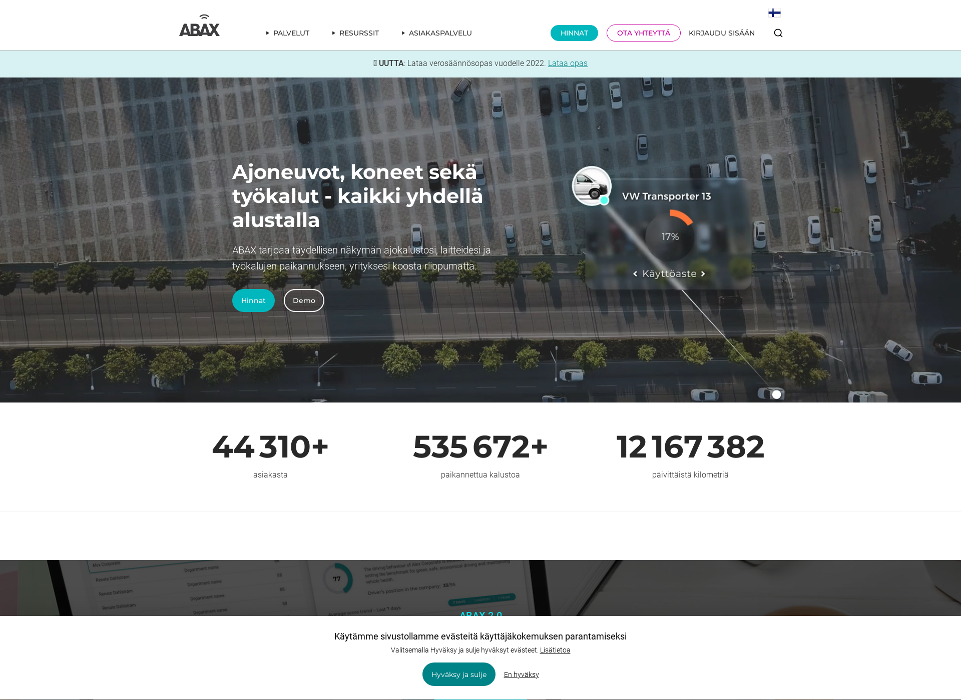 Screenshot for abax.fi