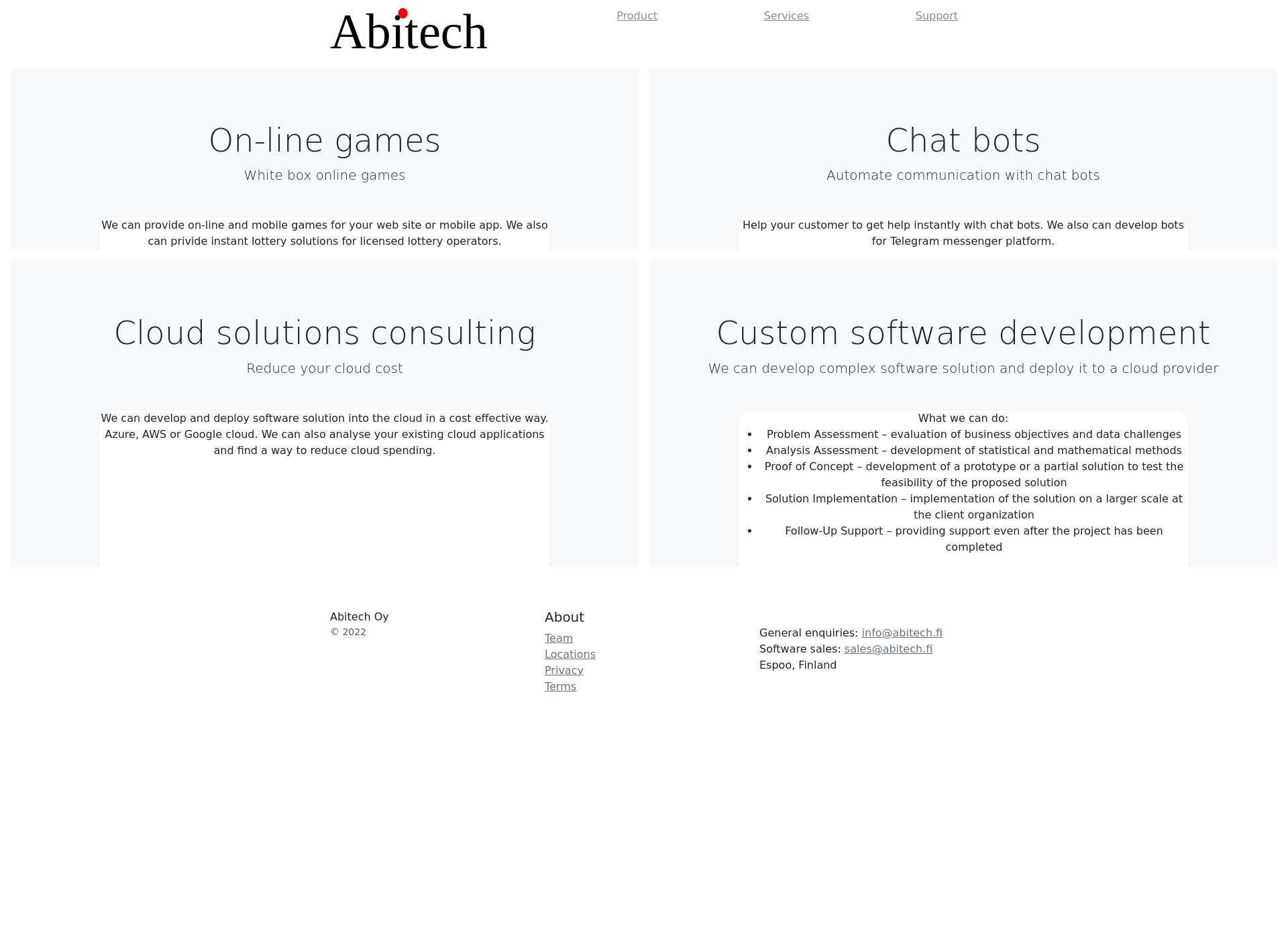 Screenshot for abitech.fi