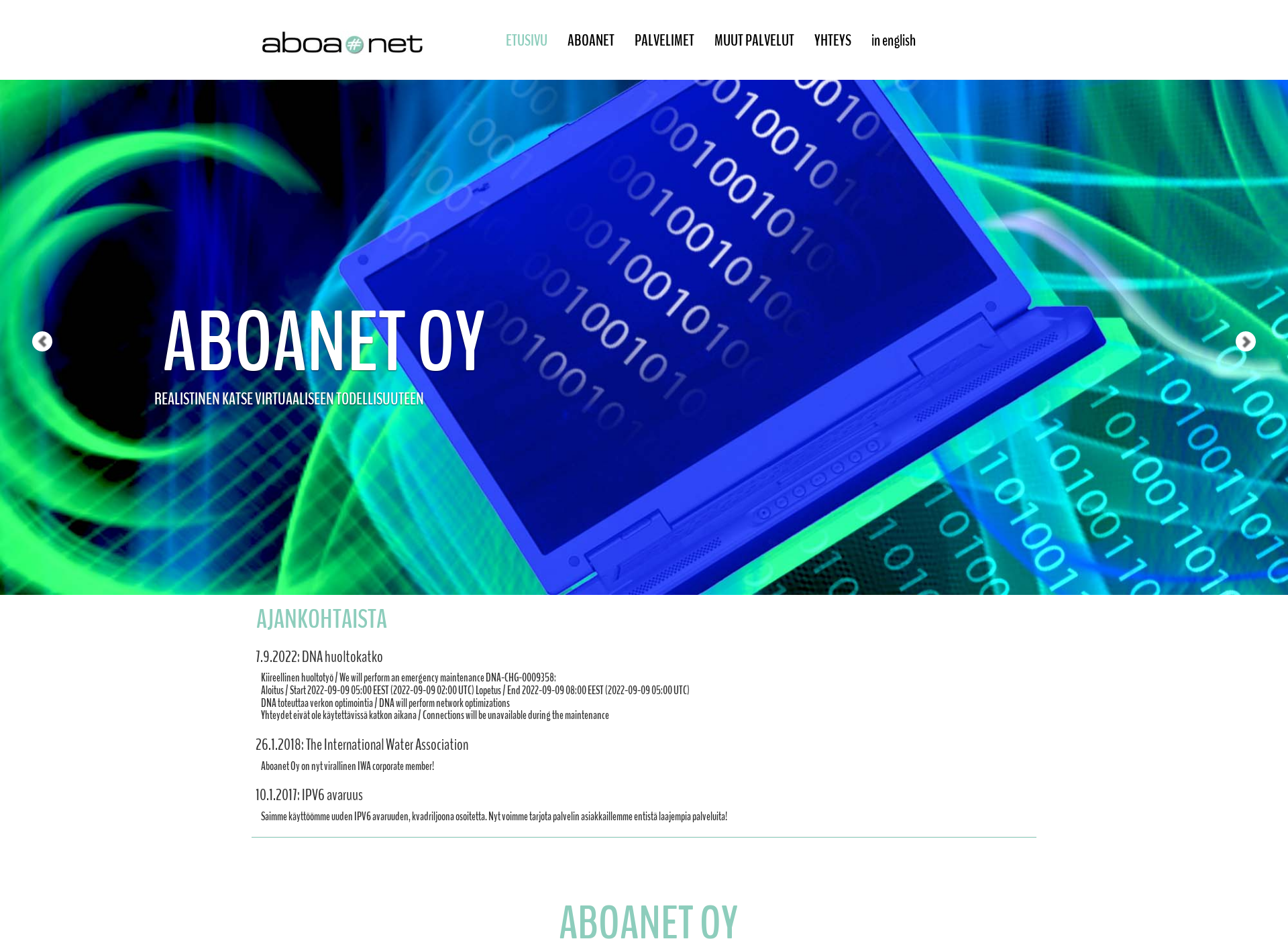 Screenshot for aboanet.fi
