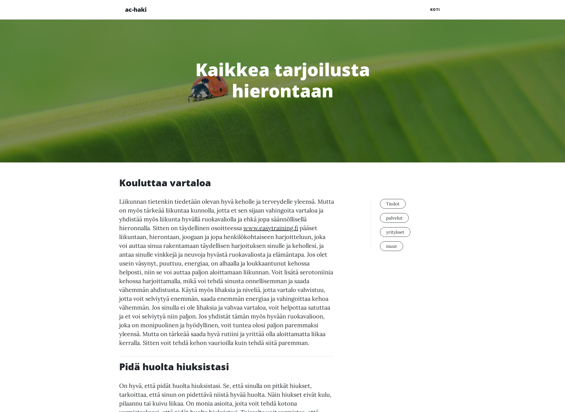 Näyttökuva ac-haki.fi
