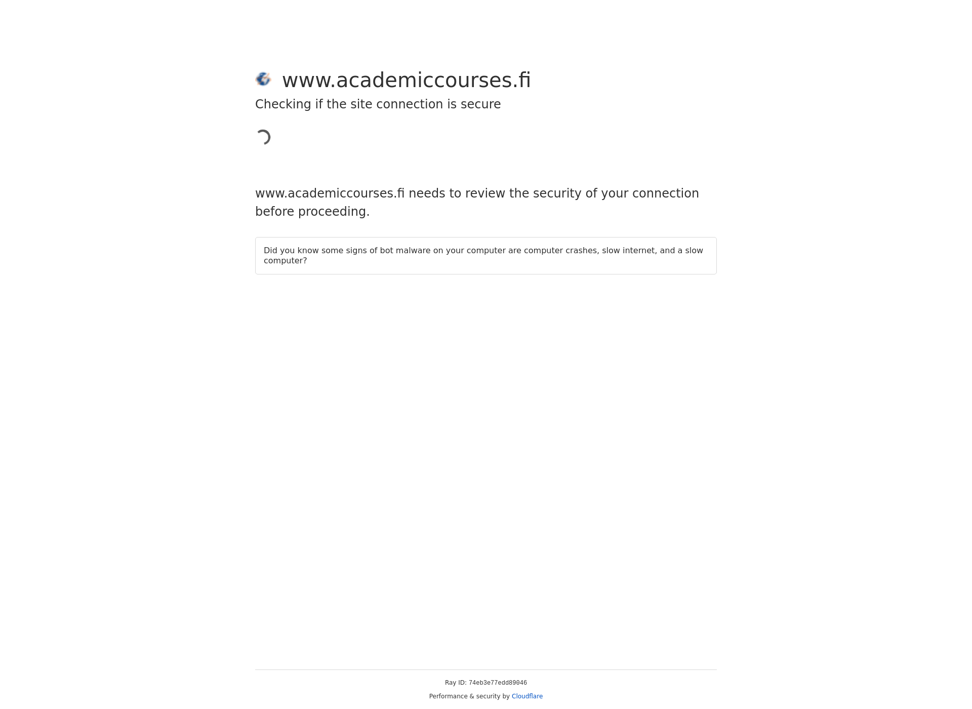 Skärmdump för academiccourses.fi