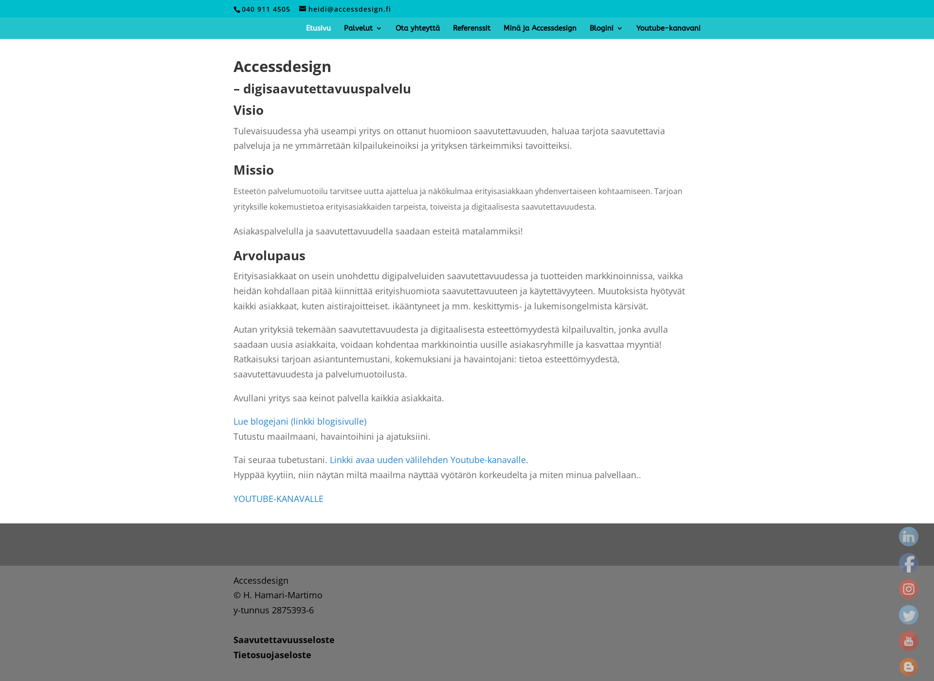Skärmdump för accessdesign.fi
