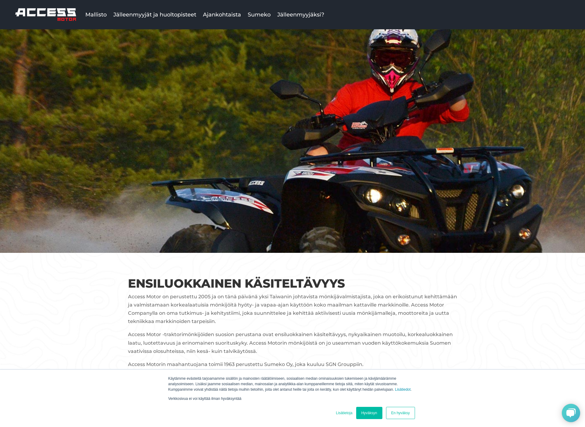 Skärmdump för accessmotor.fi
