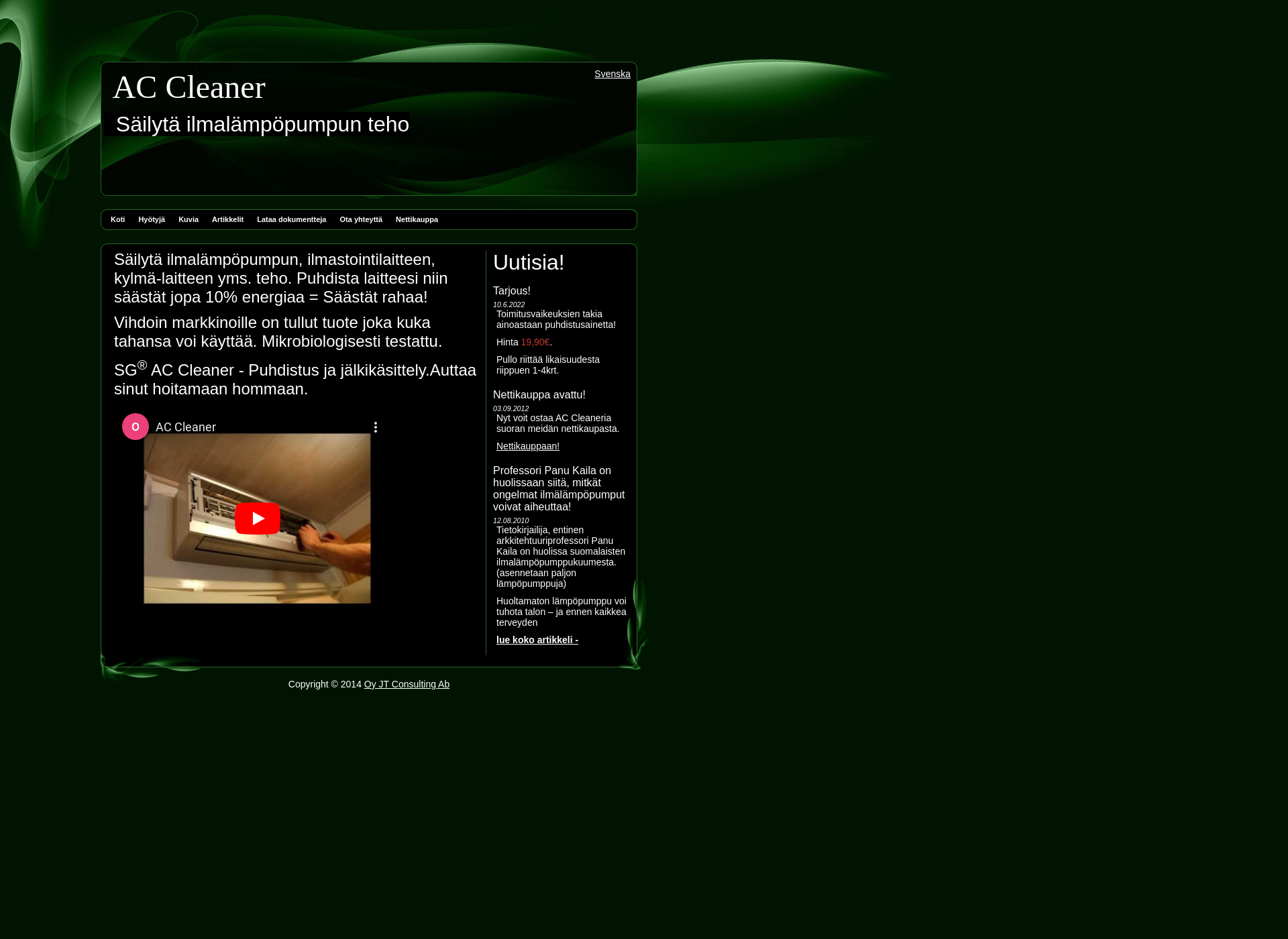Screenshot for accleaner.fi