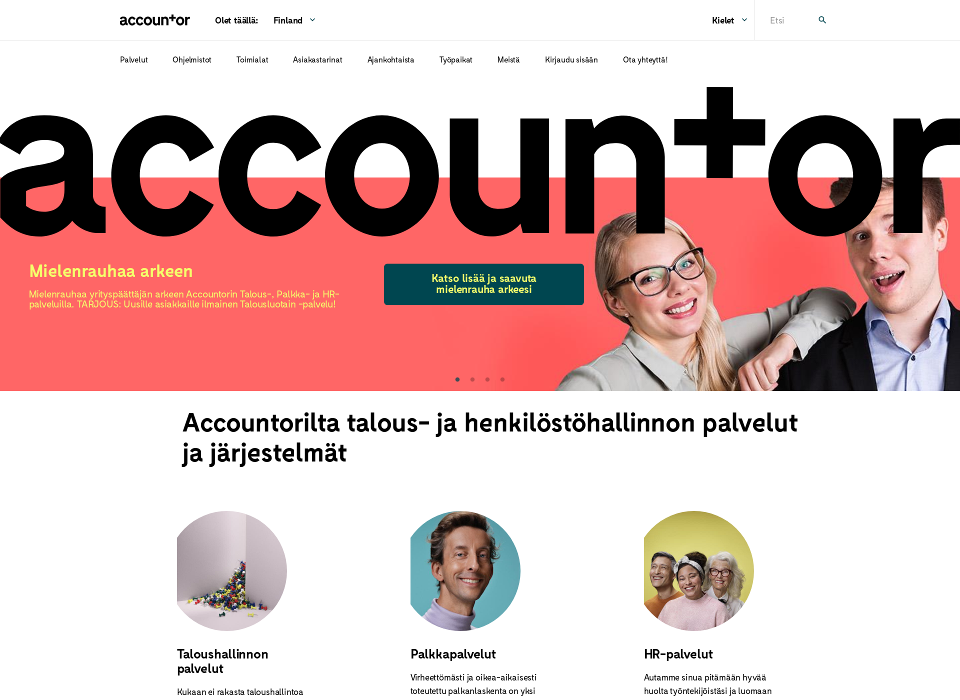 Skärmdump för accountor.fi
