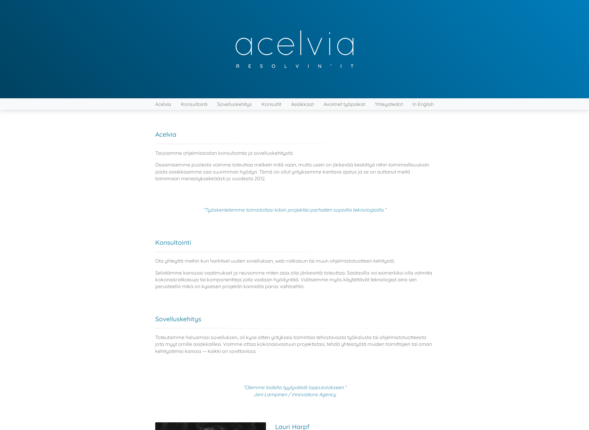 Screenshot for acelvia.com
