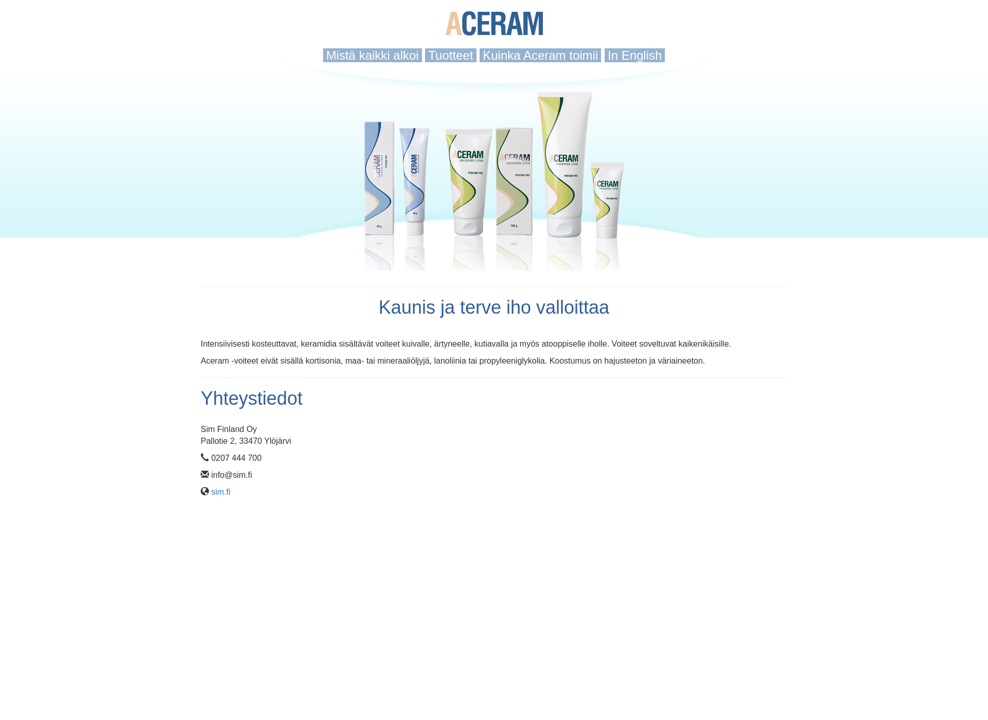 Screenshot for aceram.fi