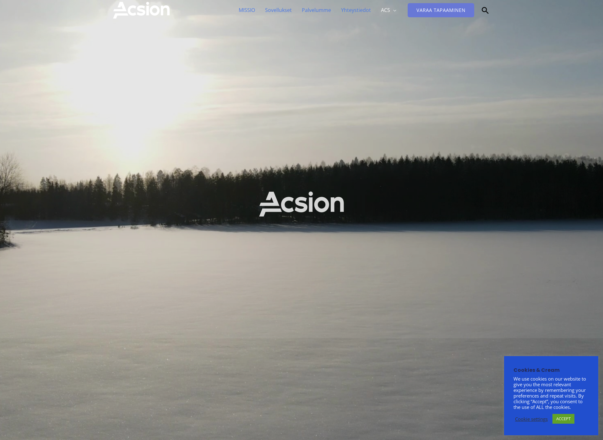 Skärmdump för acsion.fi