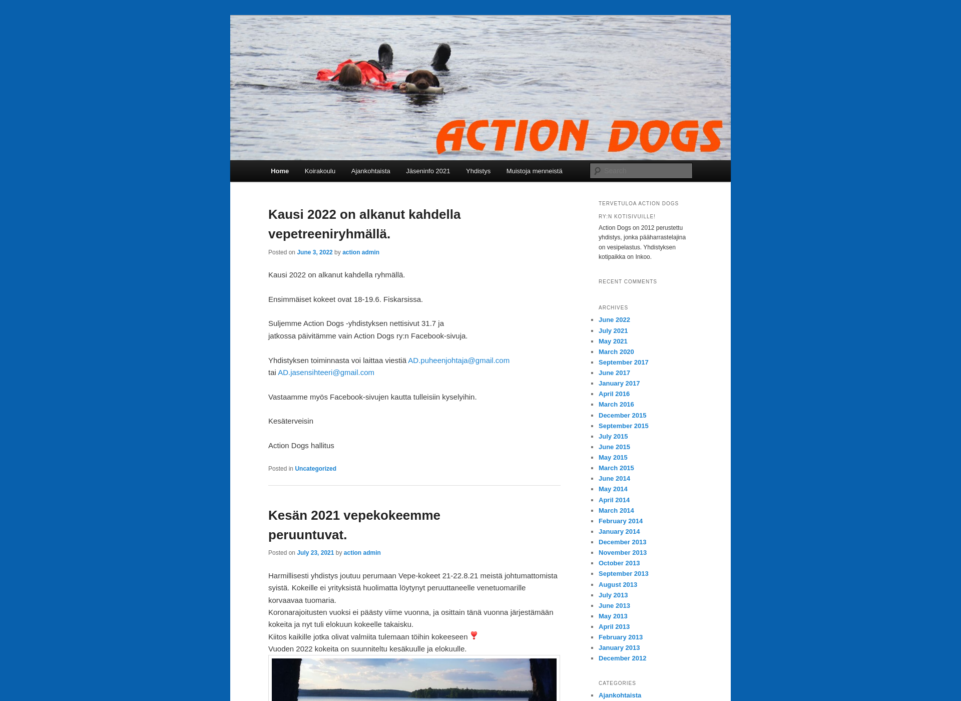 Screenshot for actiondogs.fi
