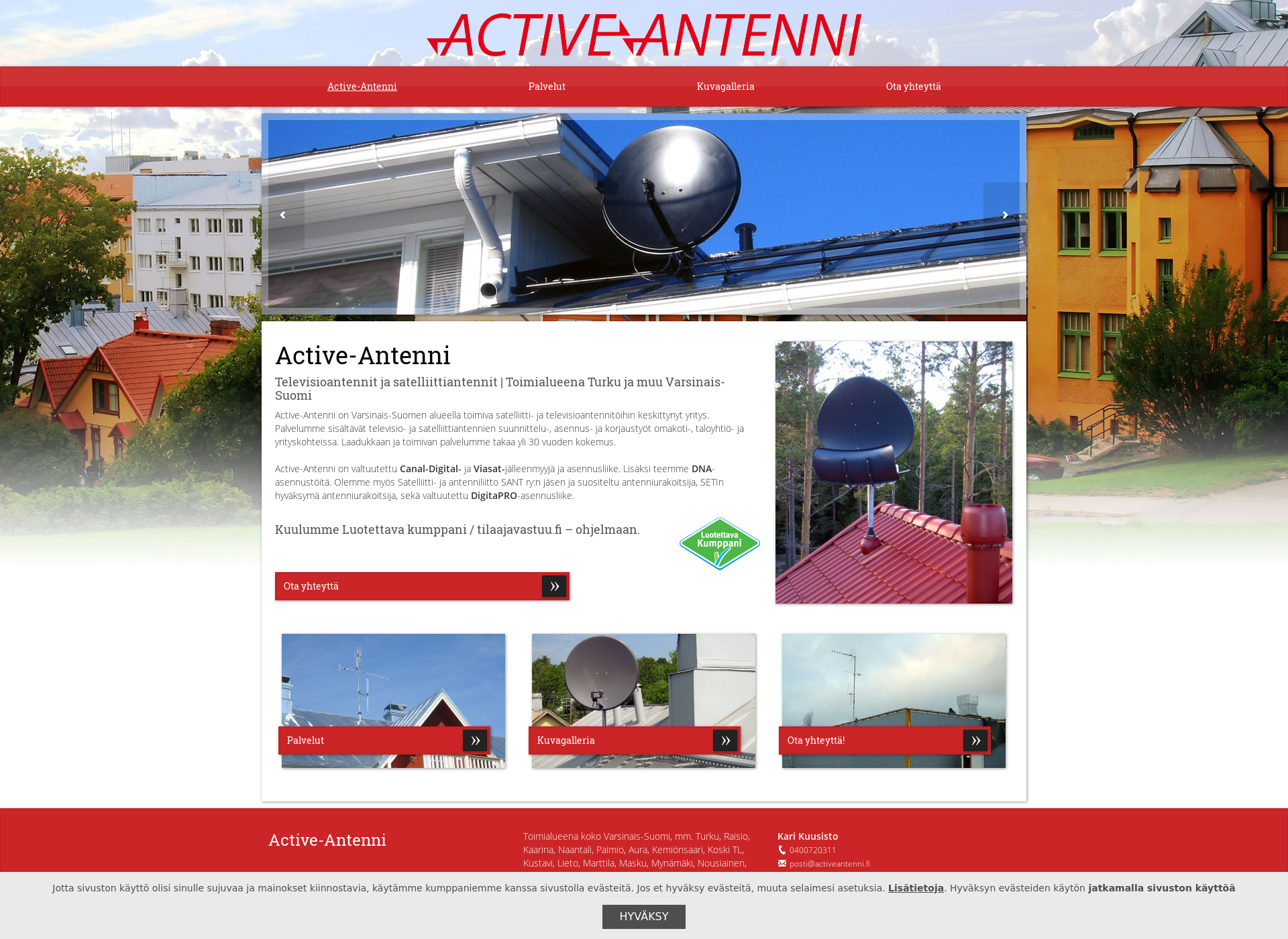 Skärmdump för active-antenni.fi