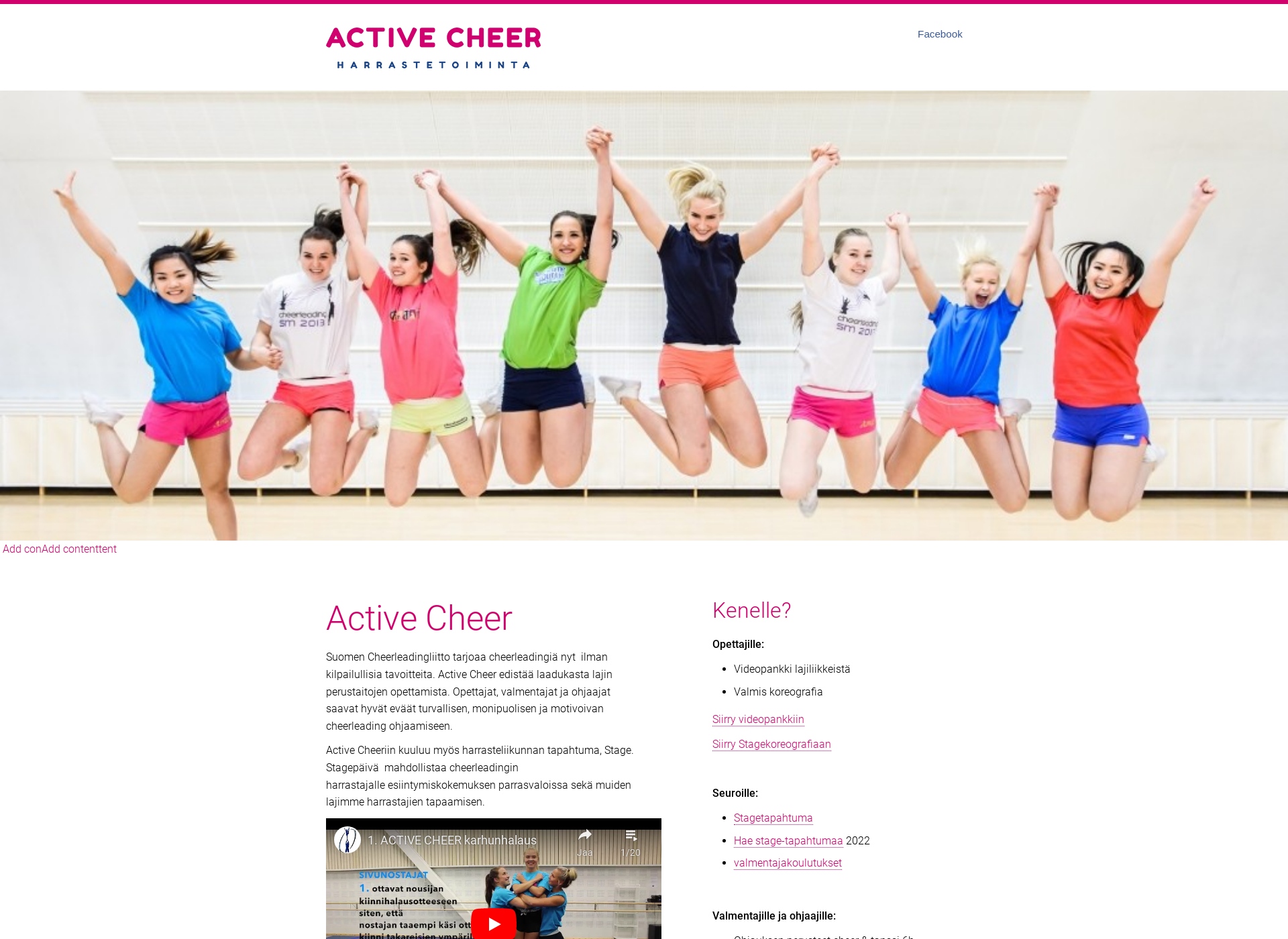 Screenshot for activecheer.fi