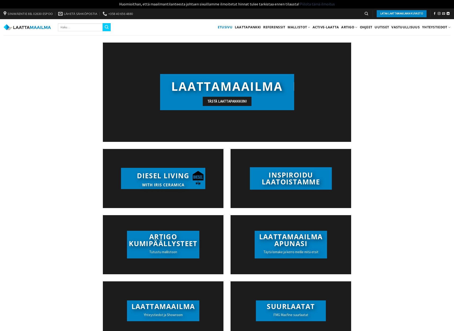 Skärmdump för activelaatat.fi