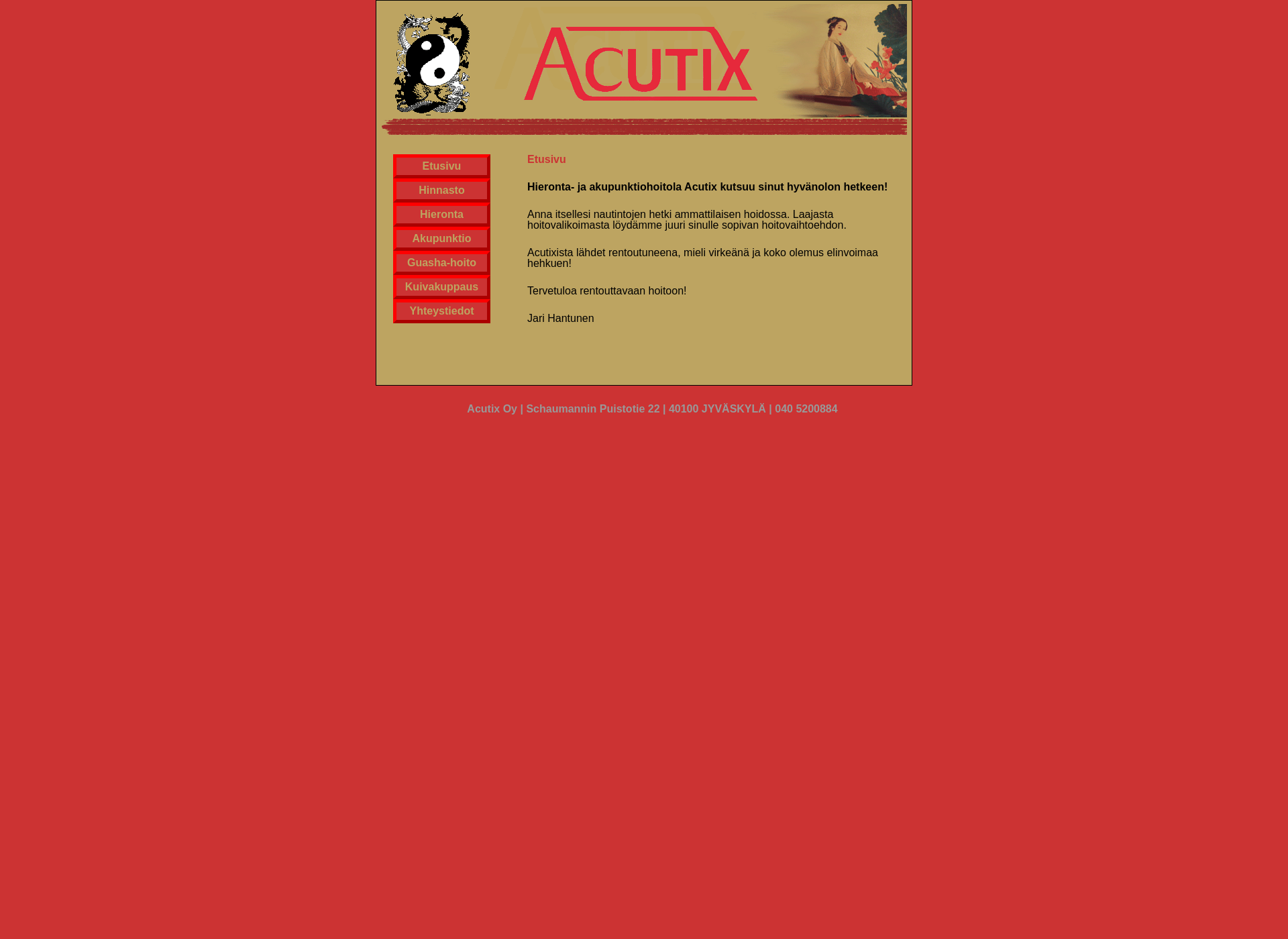 Skärmdump för acutix.fi