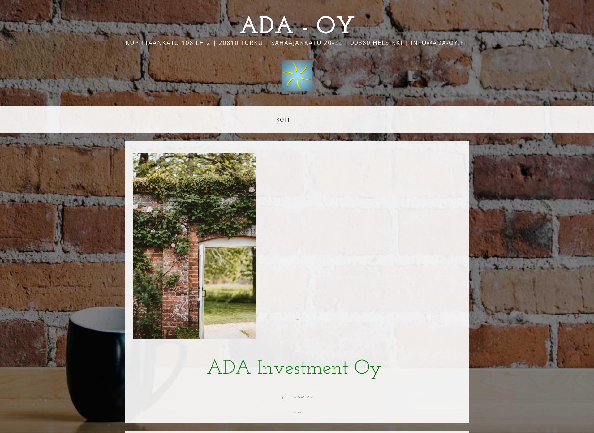 Screenshot for ada-oy.fi