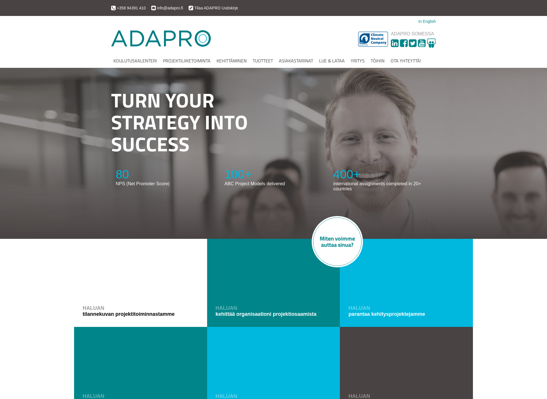 Screenshot for adapro.fi