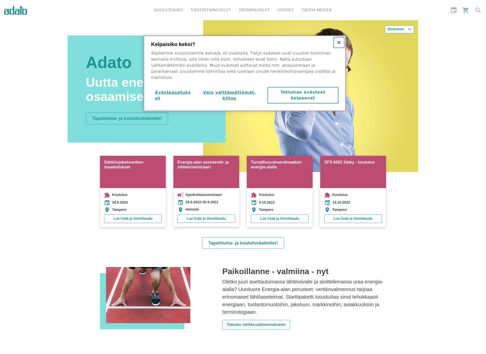 Skärmdump för adato.fi