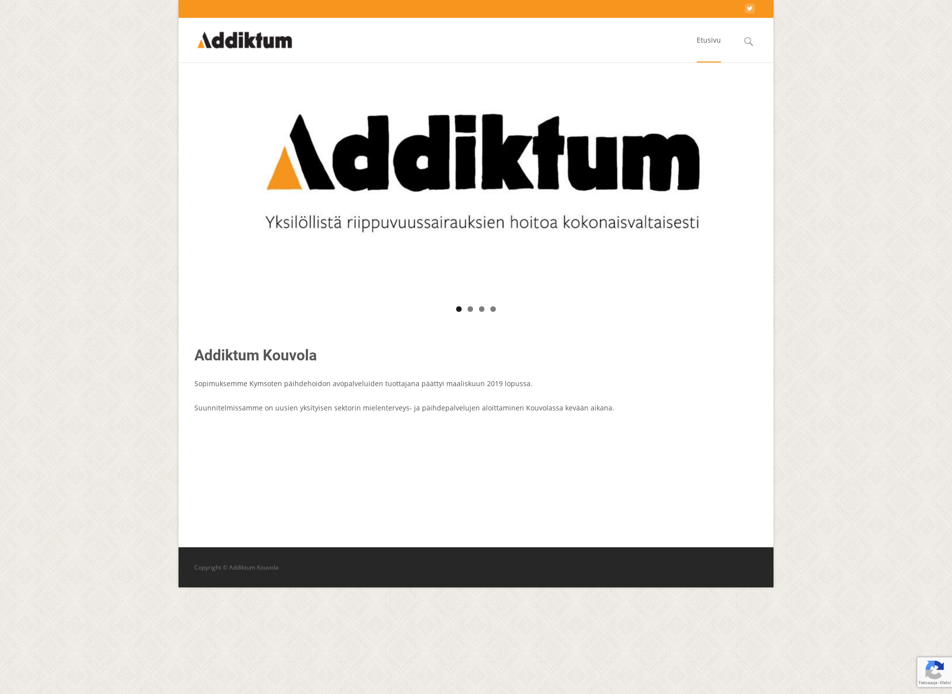 Skärmdump för addiktumkouvola.fi