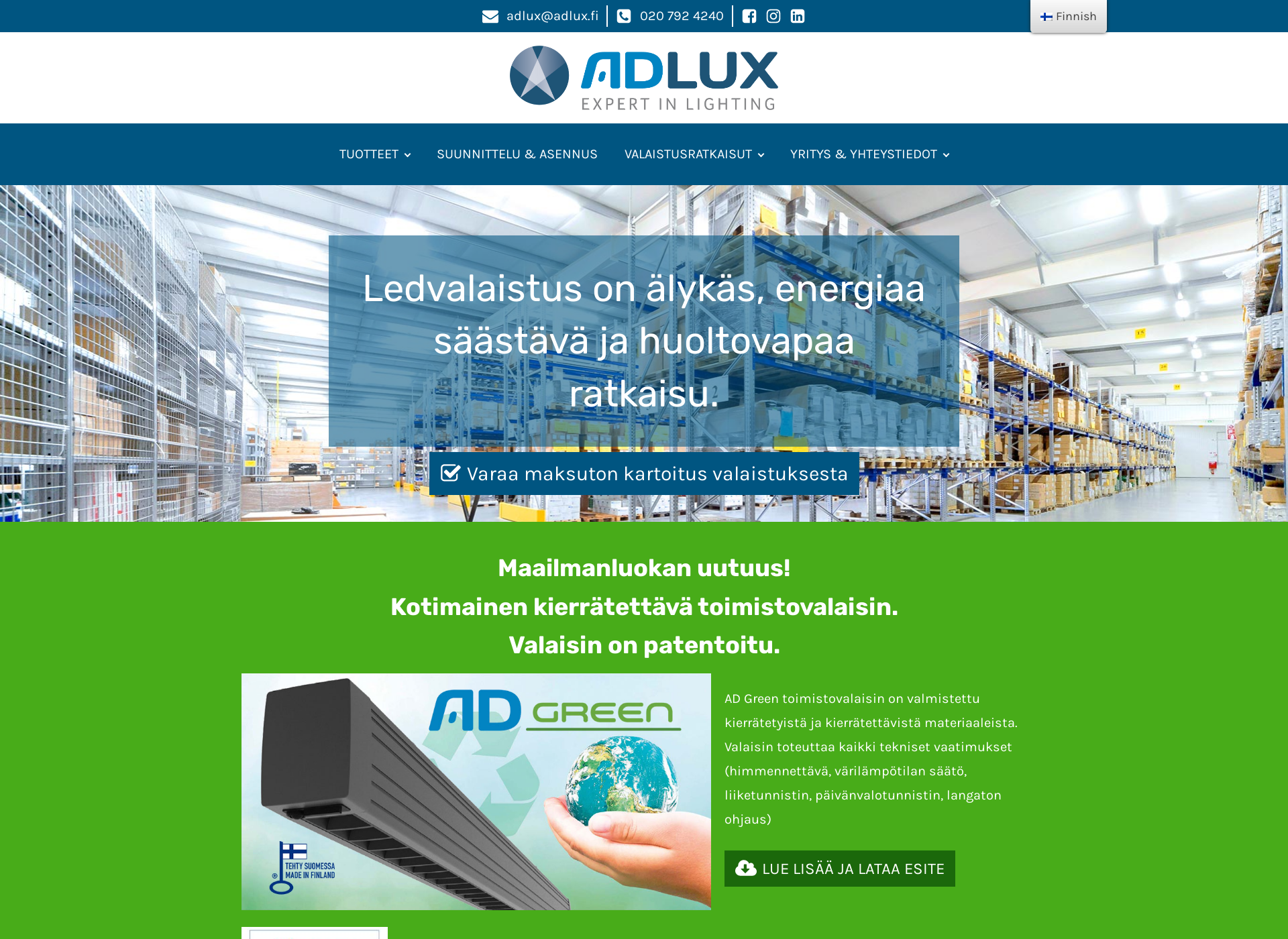 Screenshot for adluxoy.fi