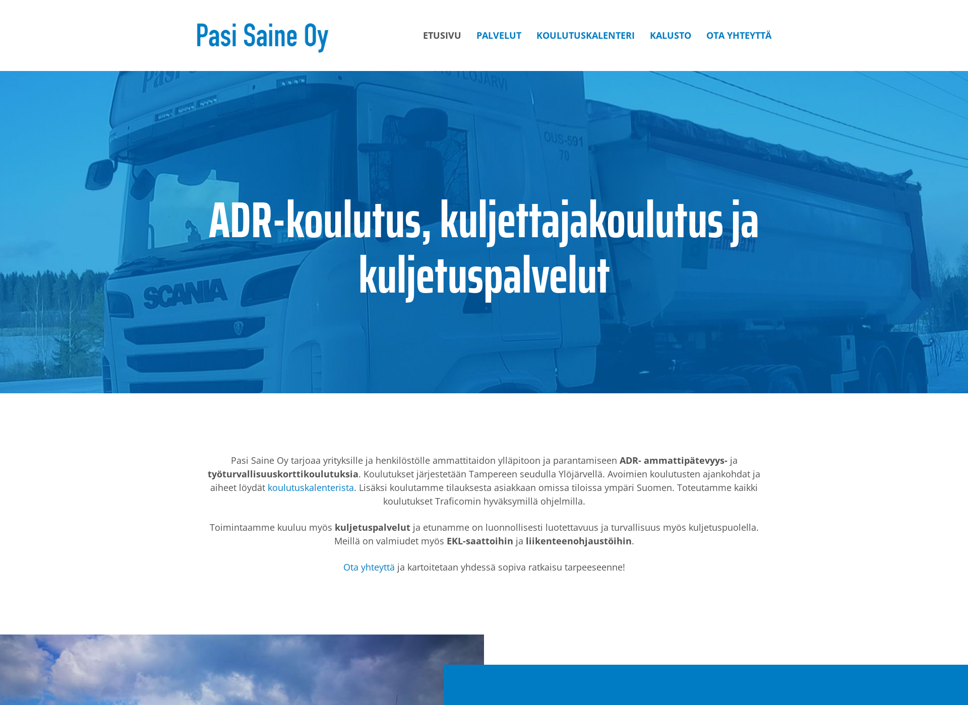 Skärmdump för adrajolupa.fi