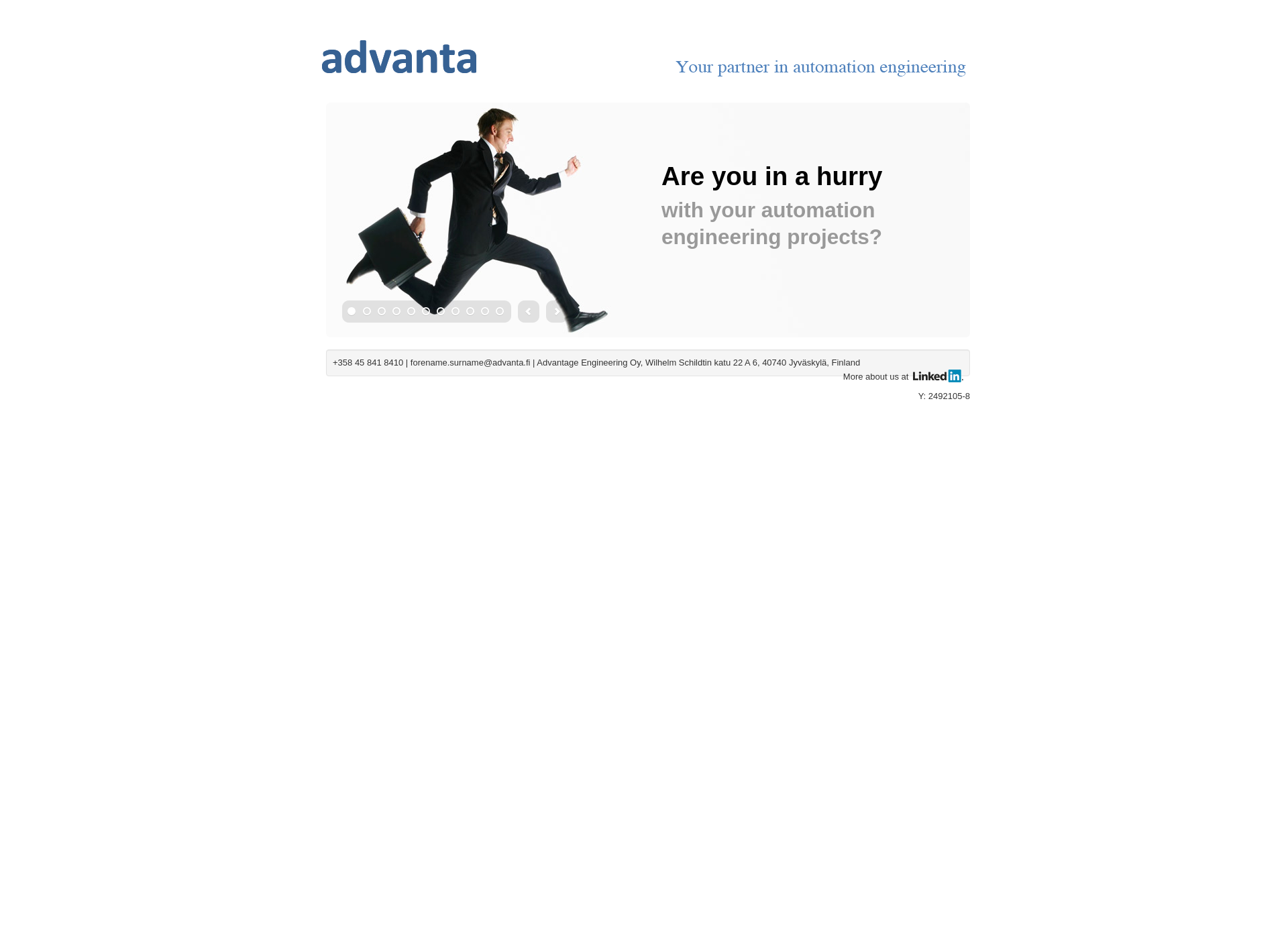 Screenshot for advanta.fi