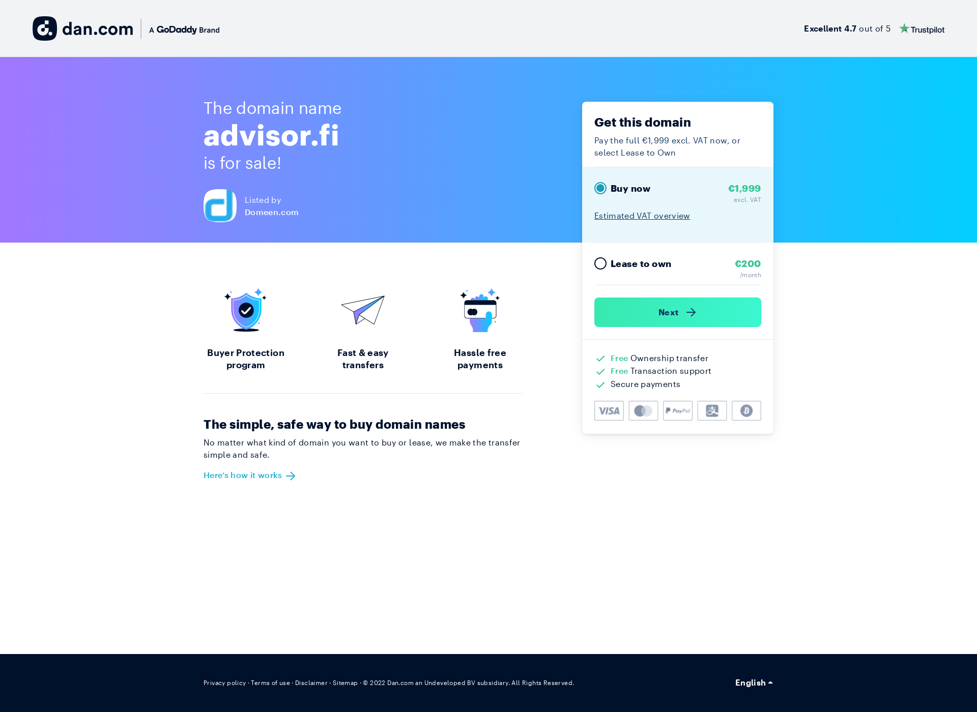 Screenshot for advisor.fi