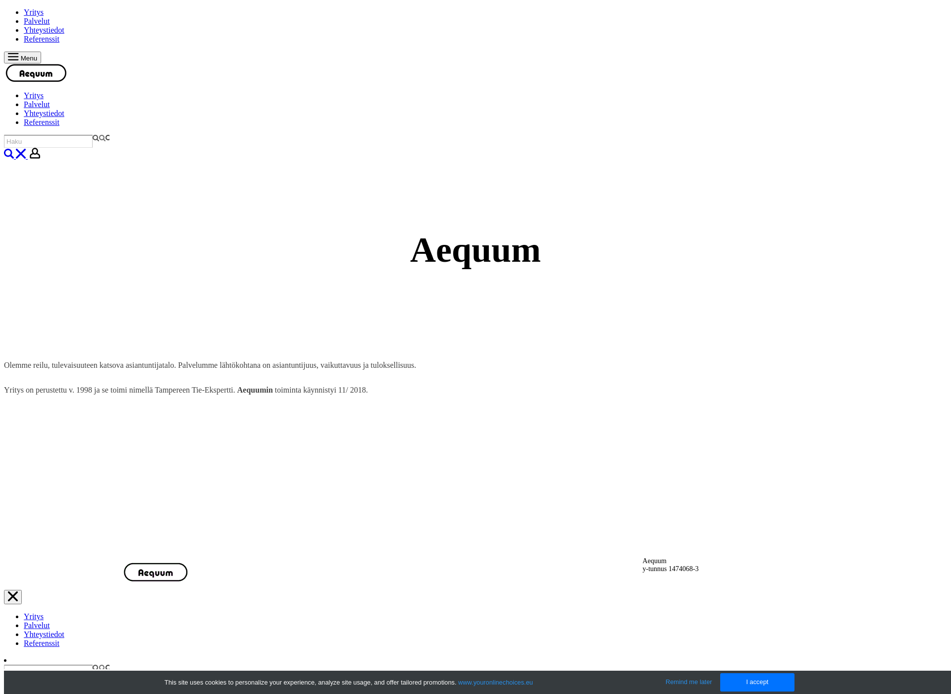 Screenshot for aequum.fi