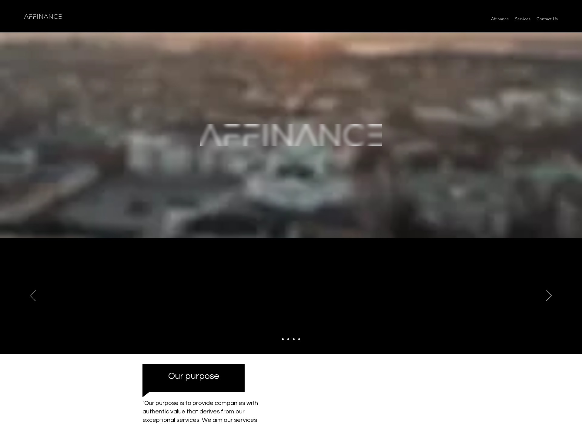 Skärmdump för affinance.fi