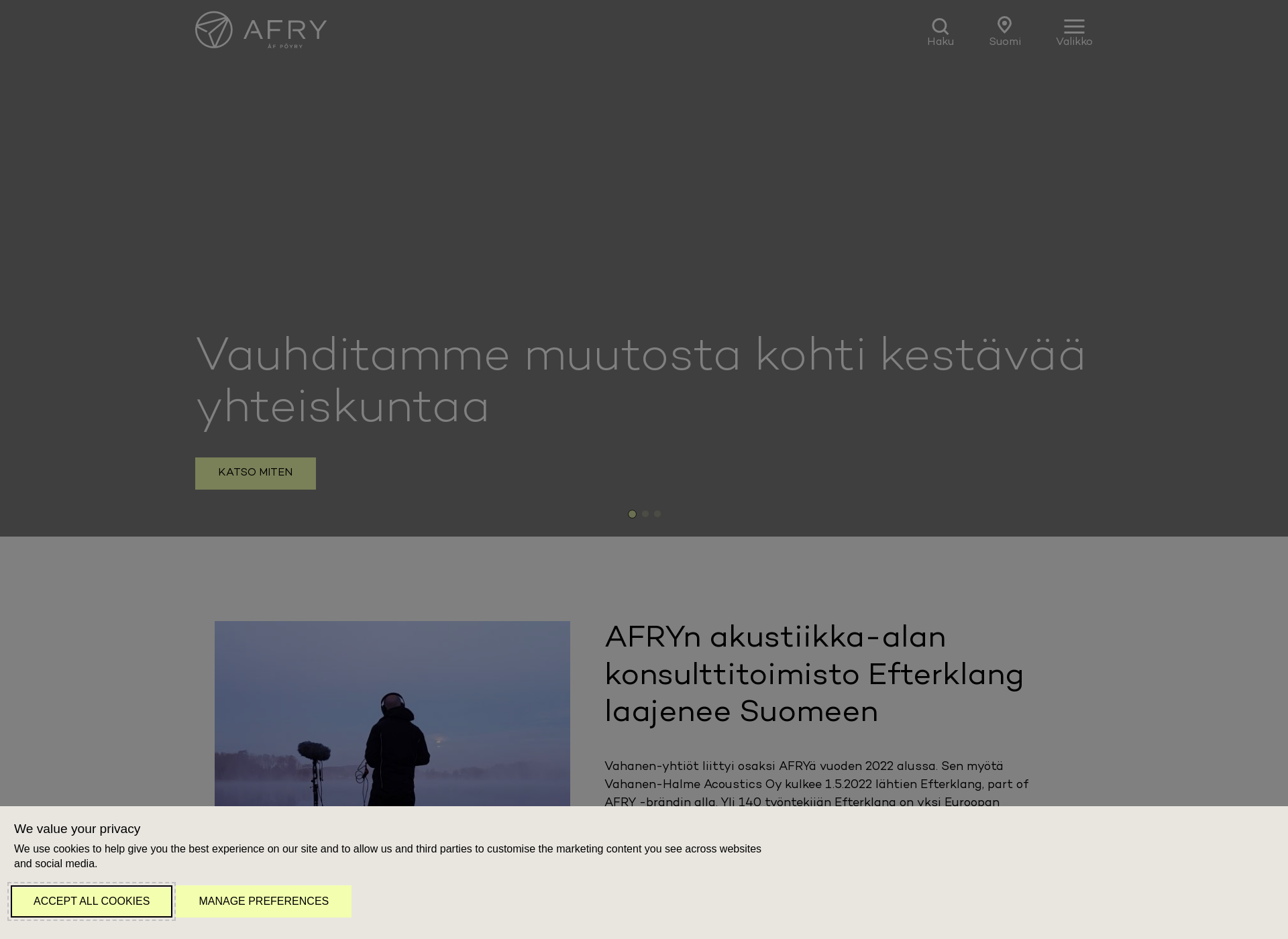 Screenshot for afry.fi