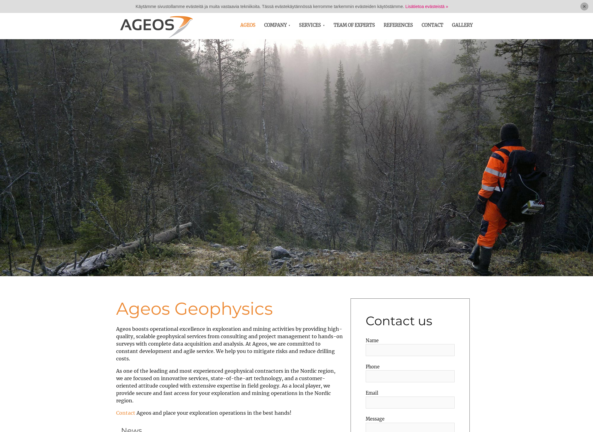 Screenshot for ageos.fi